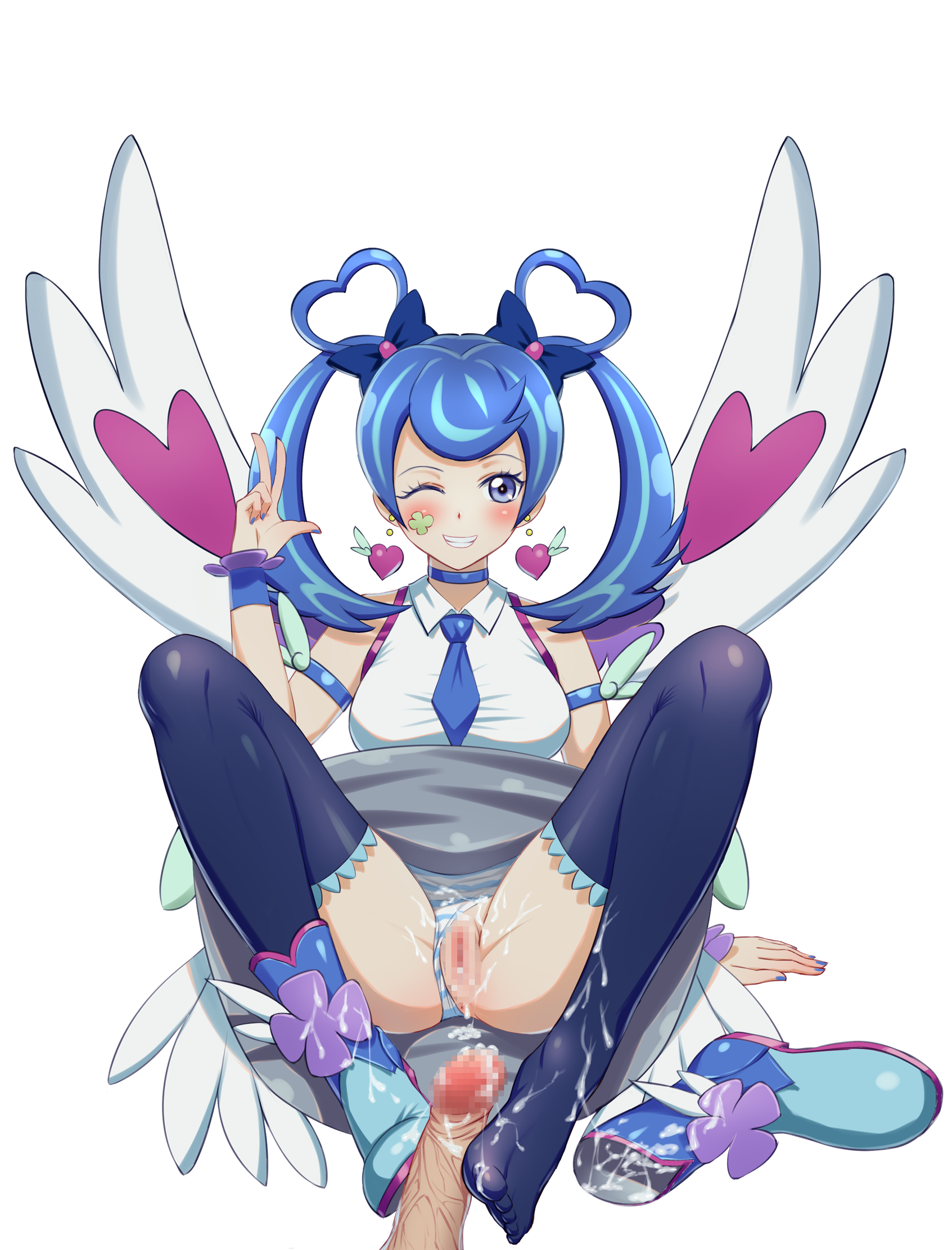 blue_angel censored cum feet footjob heels pantsu penis pussy shimapan skirt_lift tagme thighhighs thong transparent_png wings yugioh zaizen_aoi