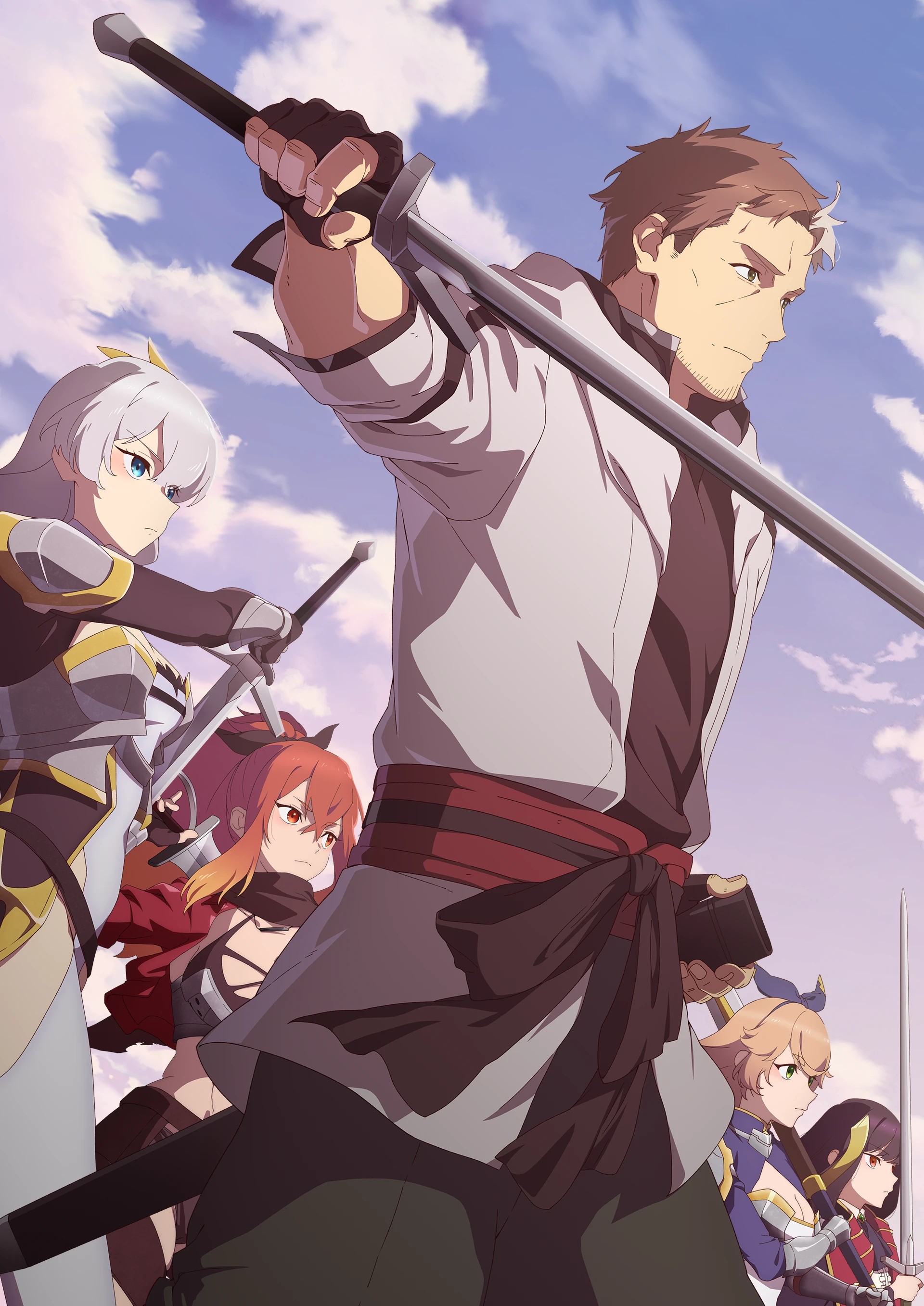 allucia_citrus armor beryl_gardenant cleavage curuni_crueciel ficelle_harbeller katainaka_no_ossan_kensei_ni_naru surena_lysandra sword tagme