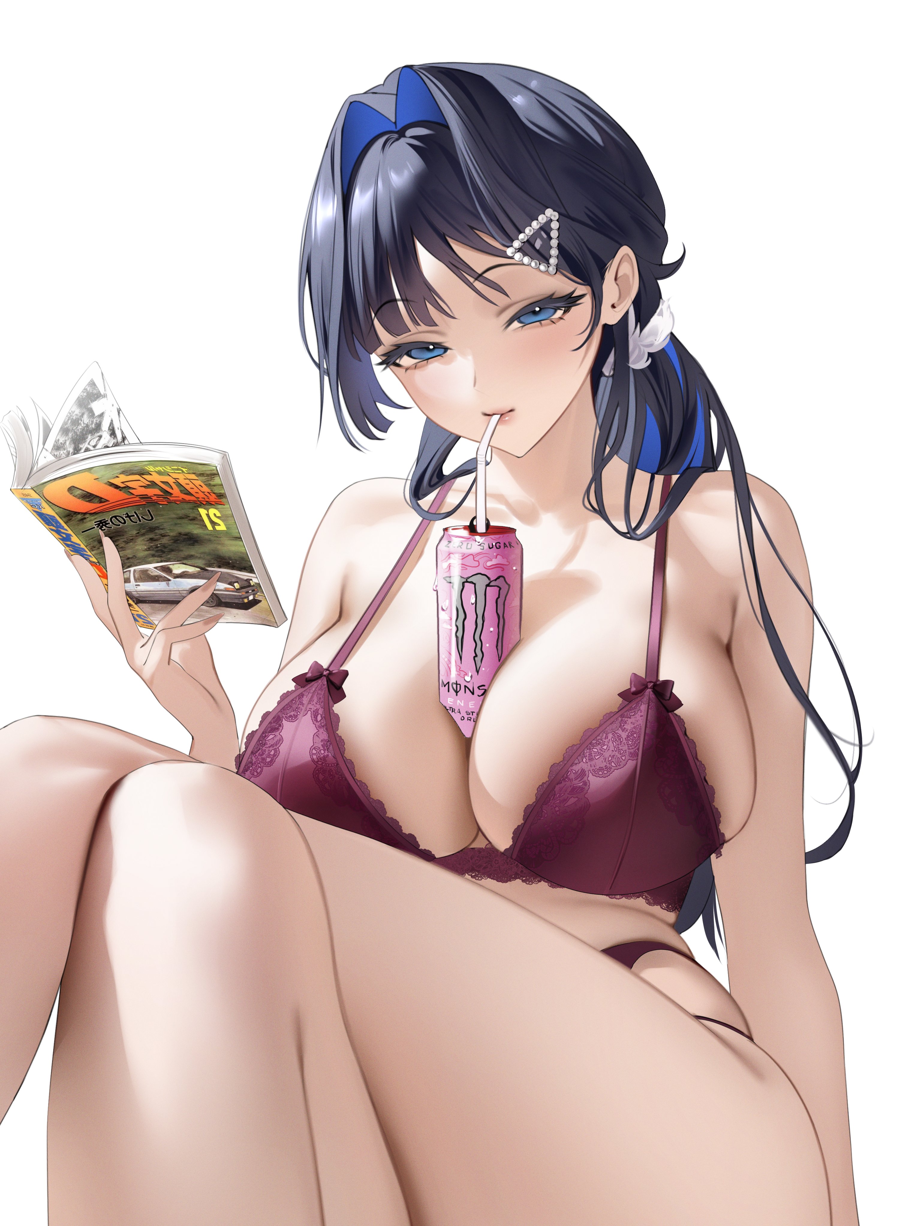 bra hololive hololive_english lingerie lyusiola ouro_kronii pantsu