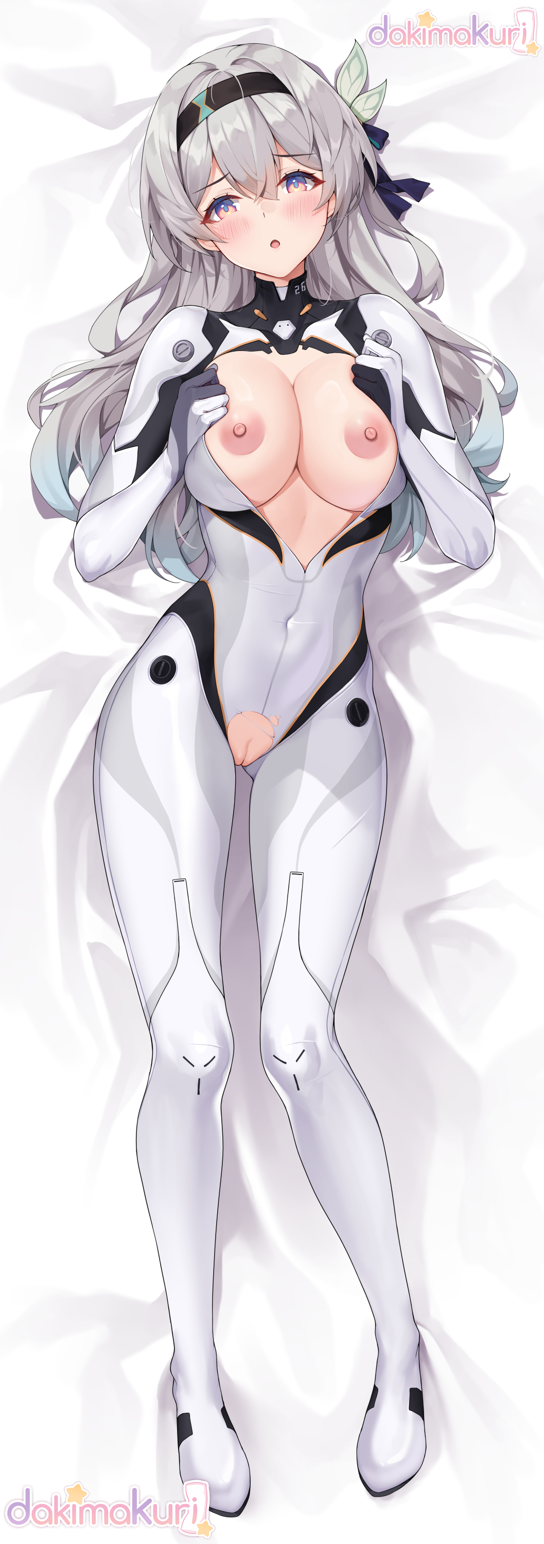 bodysuit breasts dakimakura firefly honkai:_star_rail matrix16 nipples no_bra nopan open_shirt pussy torn_clothes uncensored