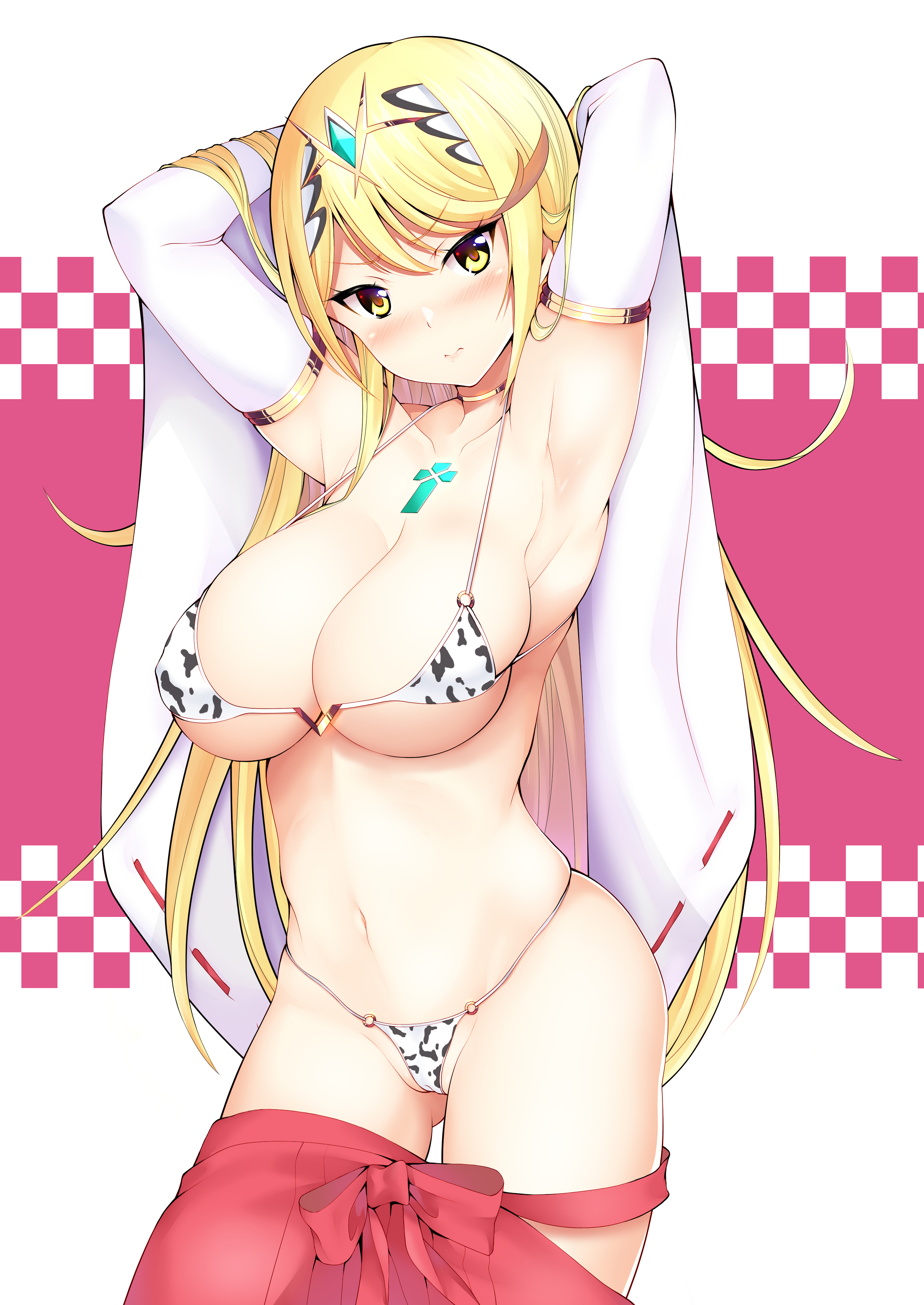 bikini bra cameltoe daive hikari_(xenoblade_2) pantsu swimsuits xenoblade_(series) xenoblade_2