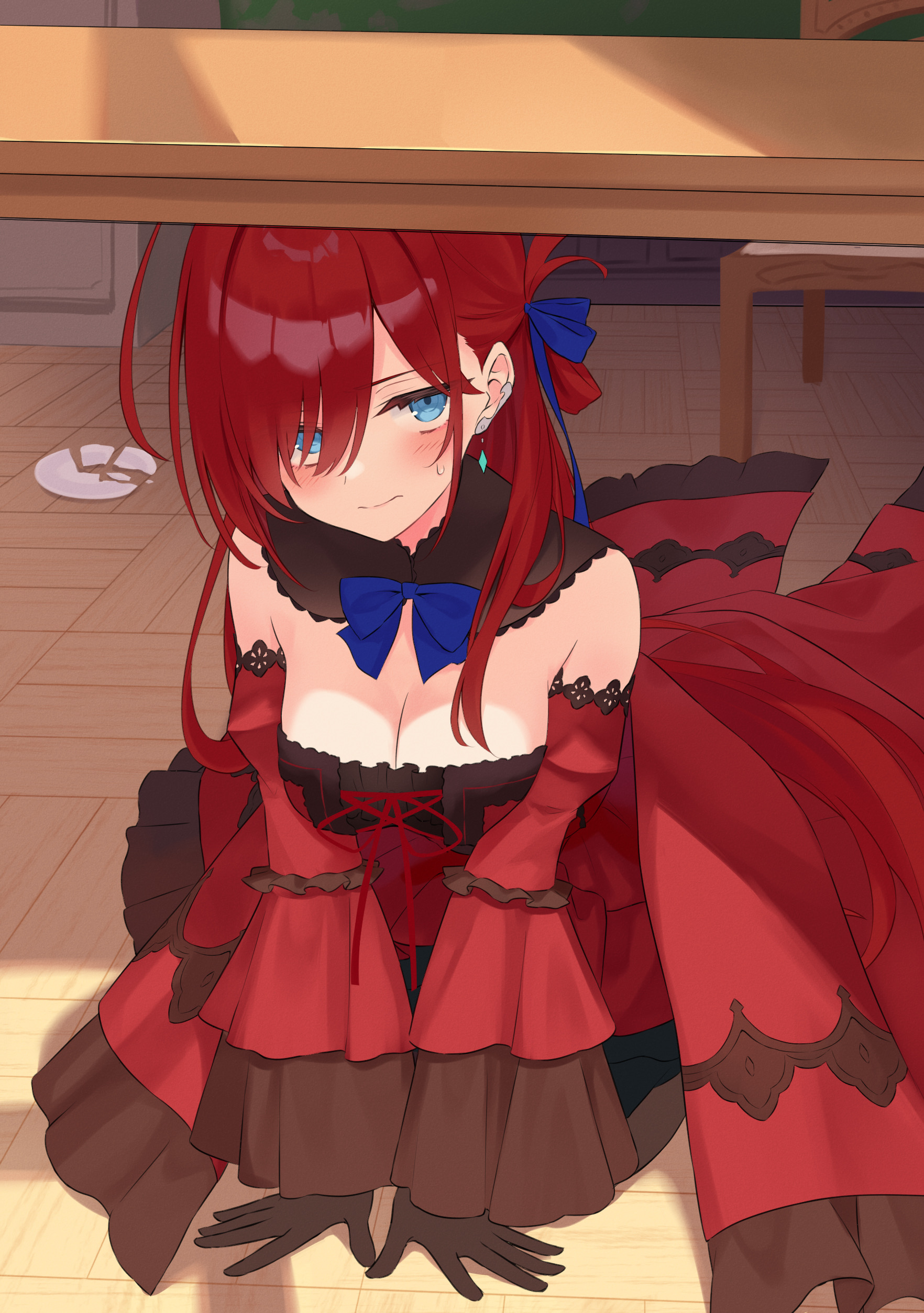 azuuru dress inori_no_kuni_no_riviere lolita_fashion majo_no_tabitabi no_bra riviere_(majotabi)