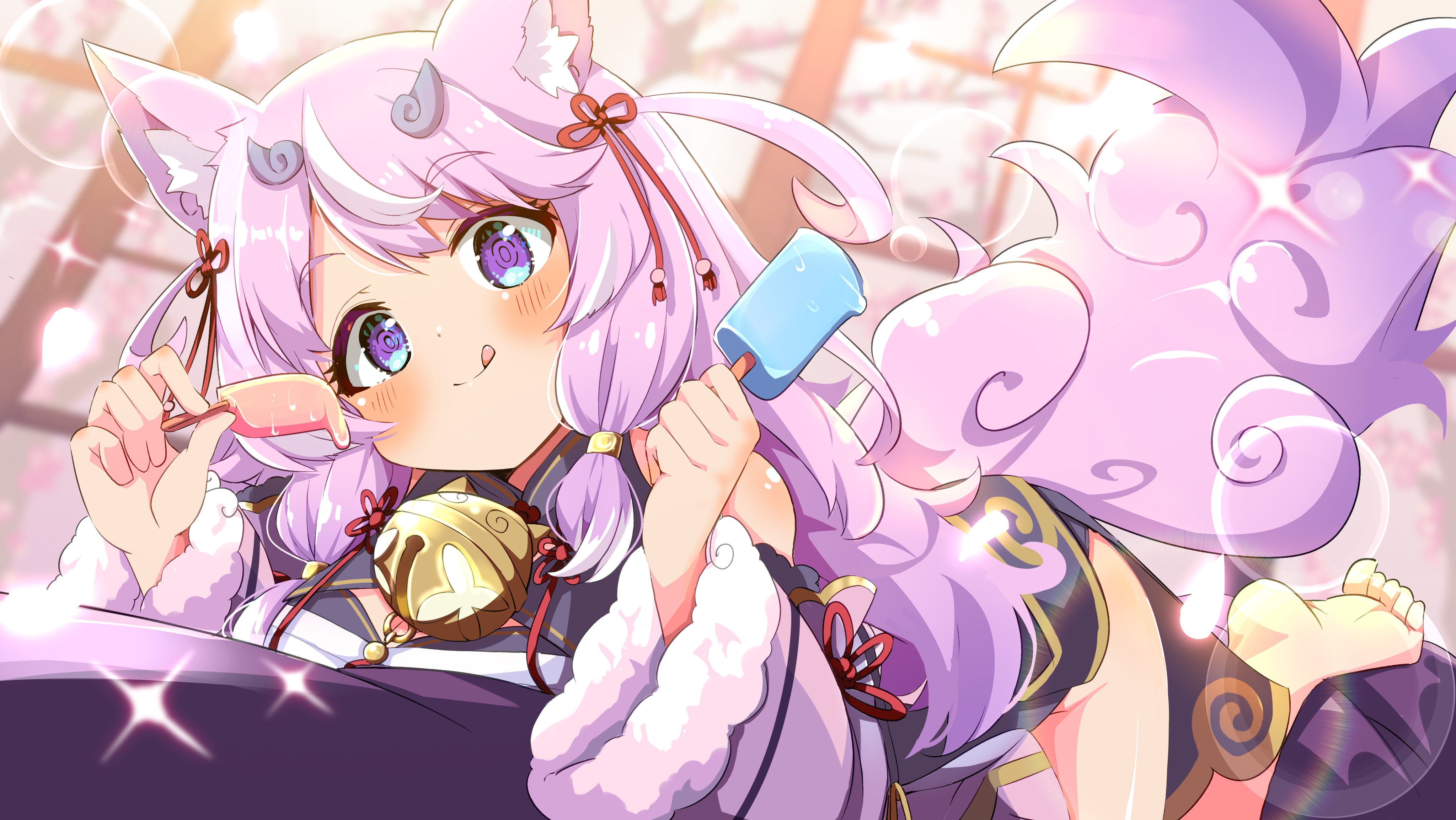 animal_ears asian_clothes indie_virtual_youtuber majima tail yuji_(vtuber)