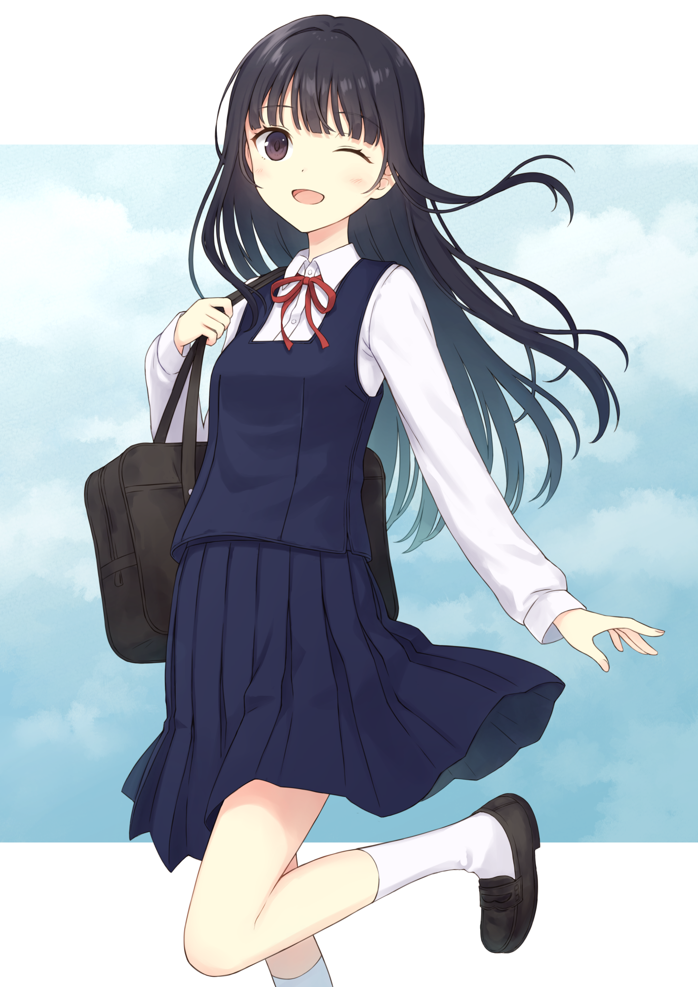 104_(artist) seifuku skirt_lift