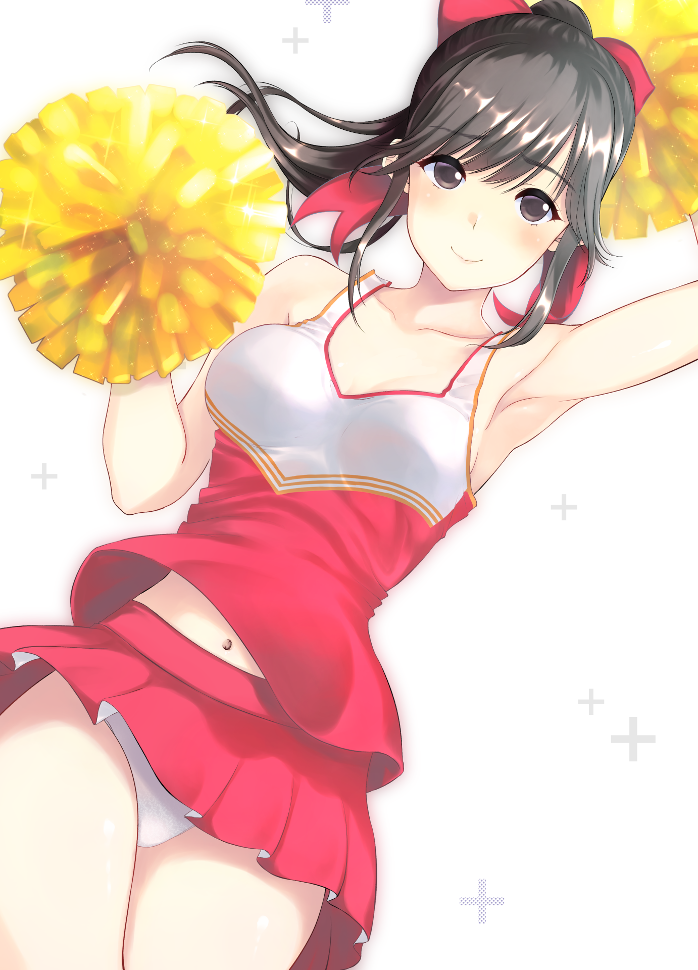 cheerleader cleavage love_plus masaoka_misaki pantsu skirt_lift takane_manaka