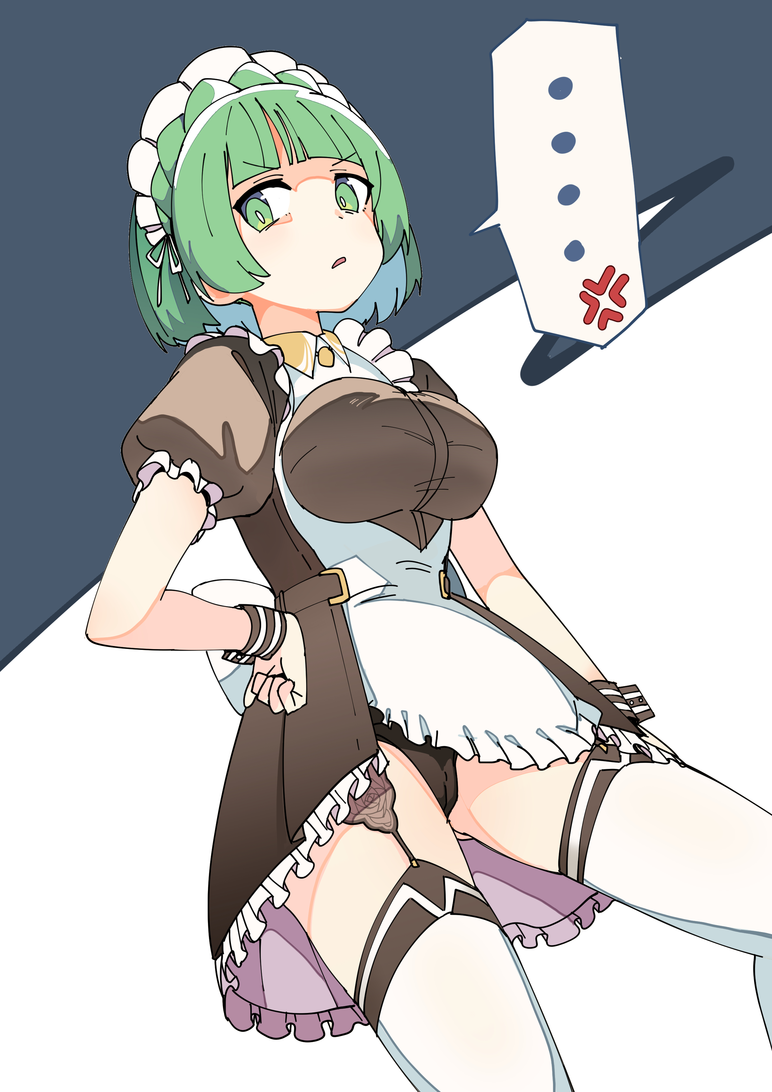 cameltoe luke_(dydansgur) maid pantsu stockings thighhighs