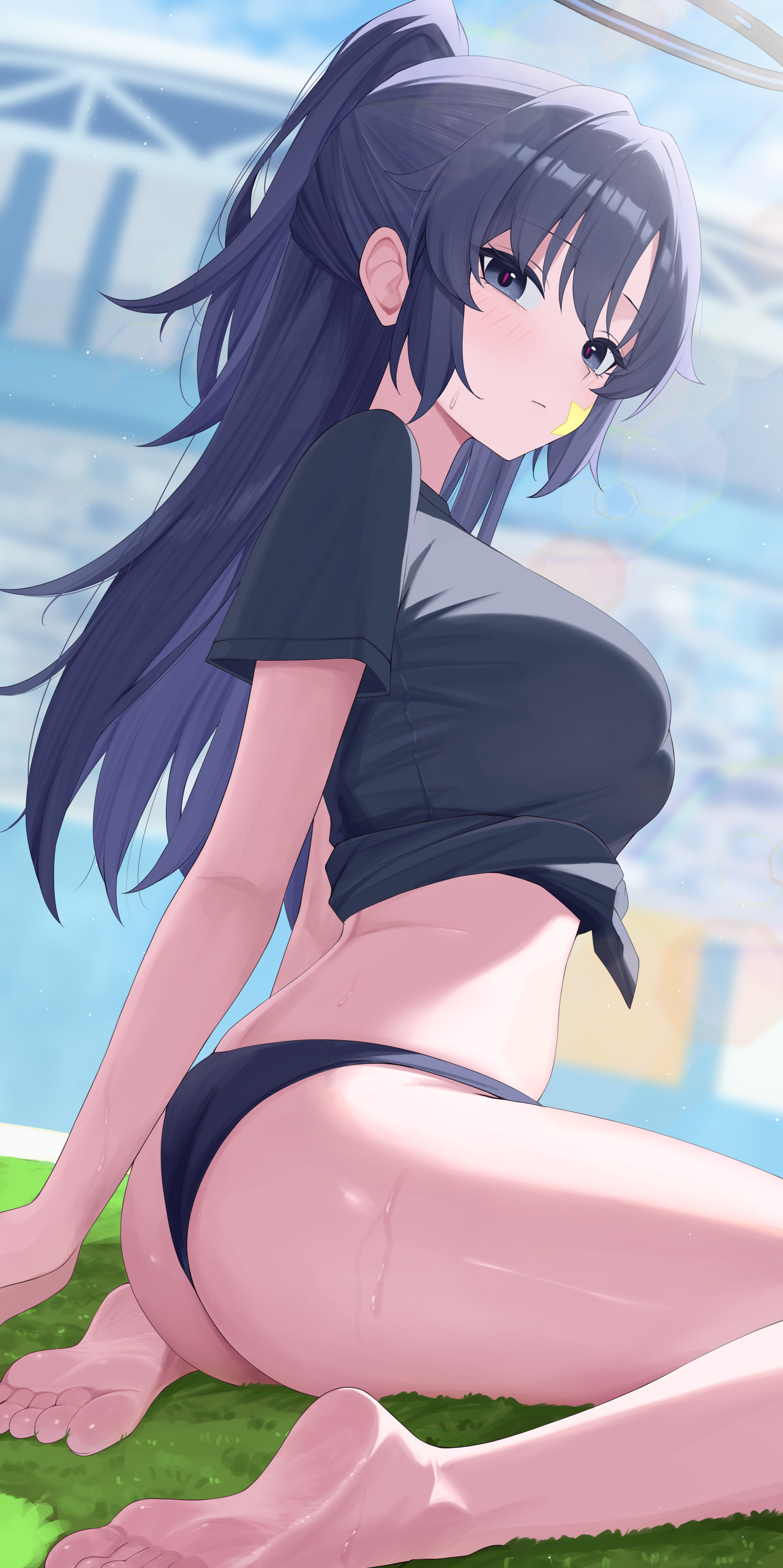 blue_archive gym_uniform halo hayase_yuuka sei_(0724sei6)