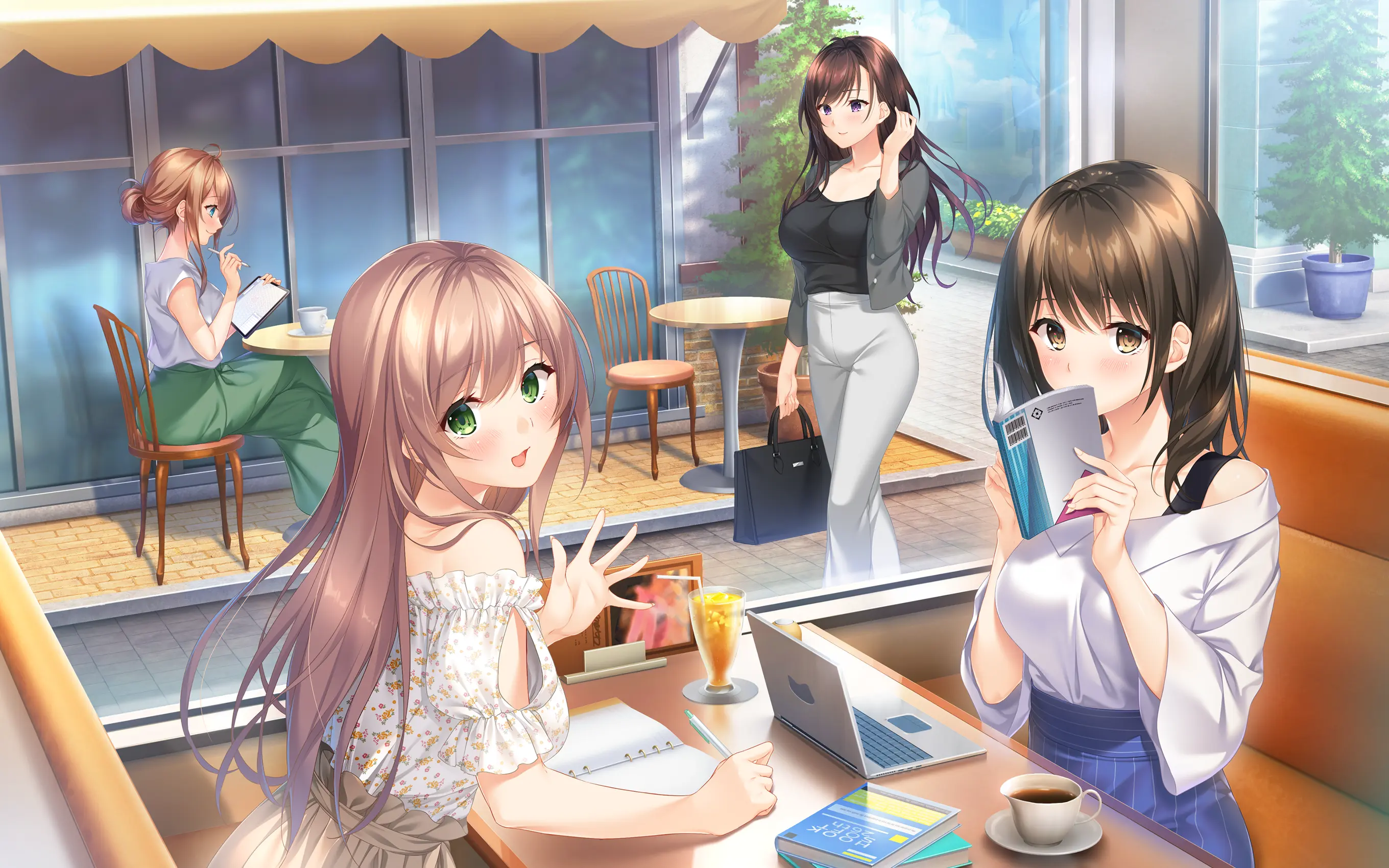 ayase_hazuki hanasaki_koharu happy_weekend hook izumi_akina mizugame_hinata no_bra shiina_yuki