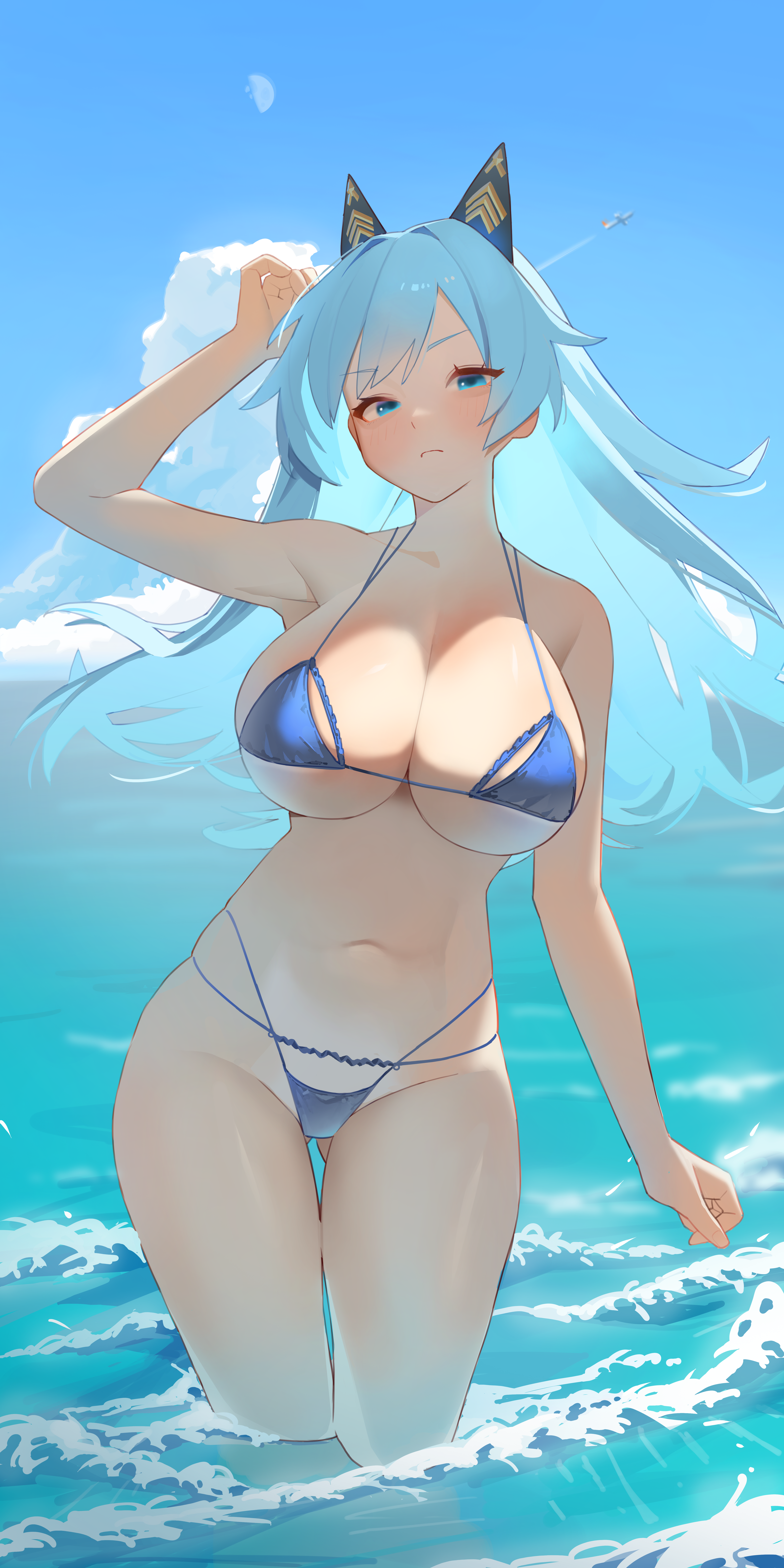 bikini goddess_of_victory:_nikke helm swimsuits tagme wet