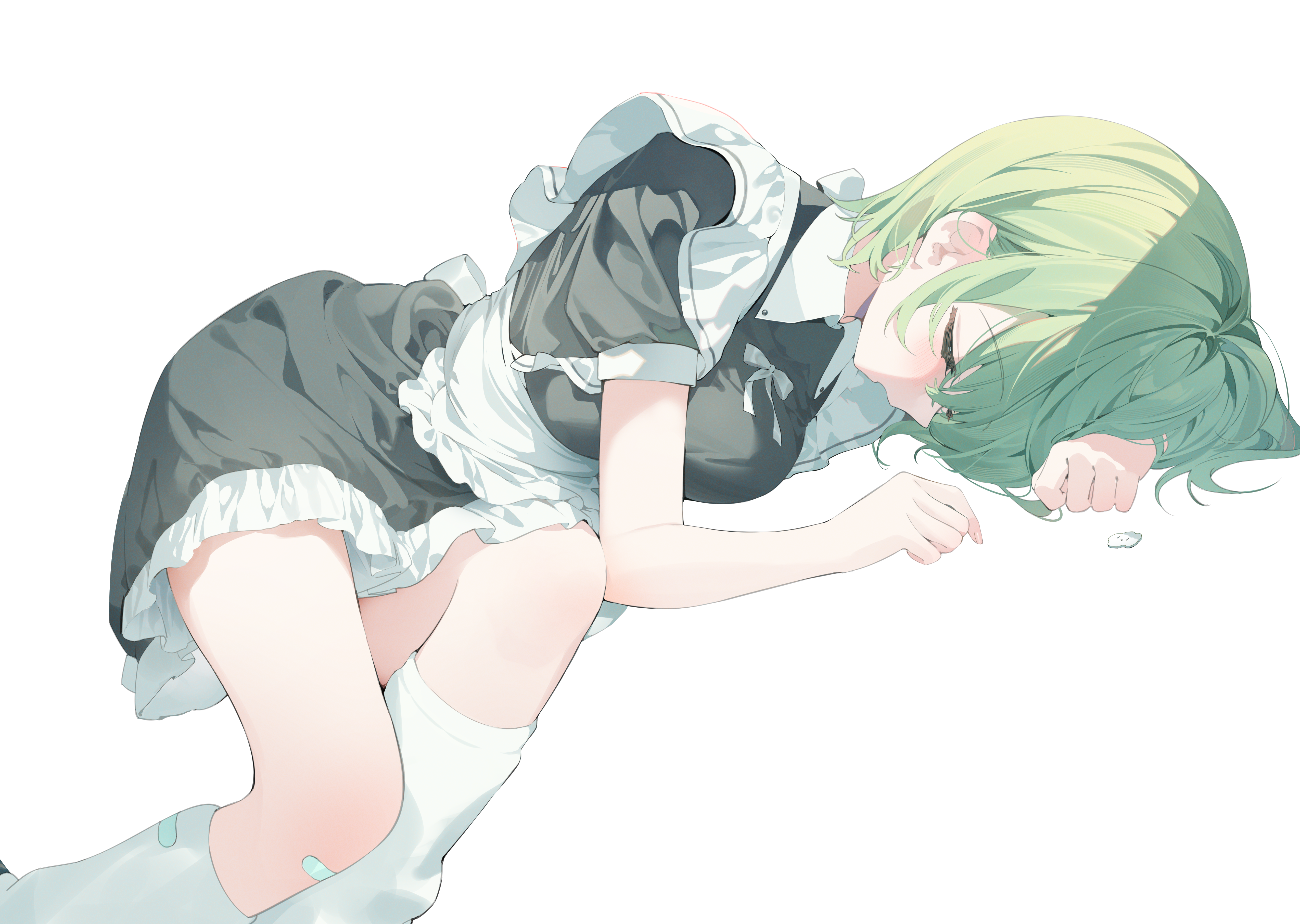 bandaid hana_mori maid skirt_lift transparent_png