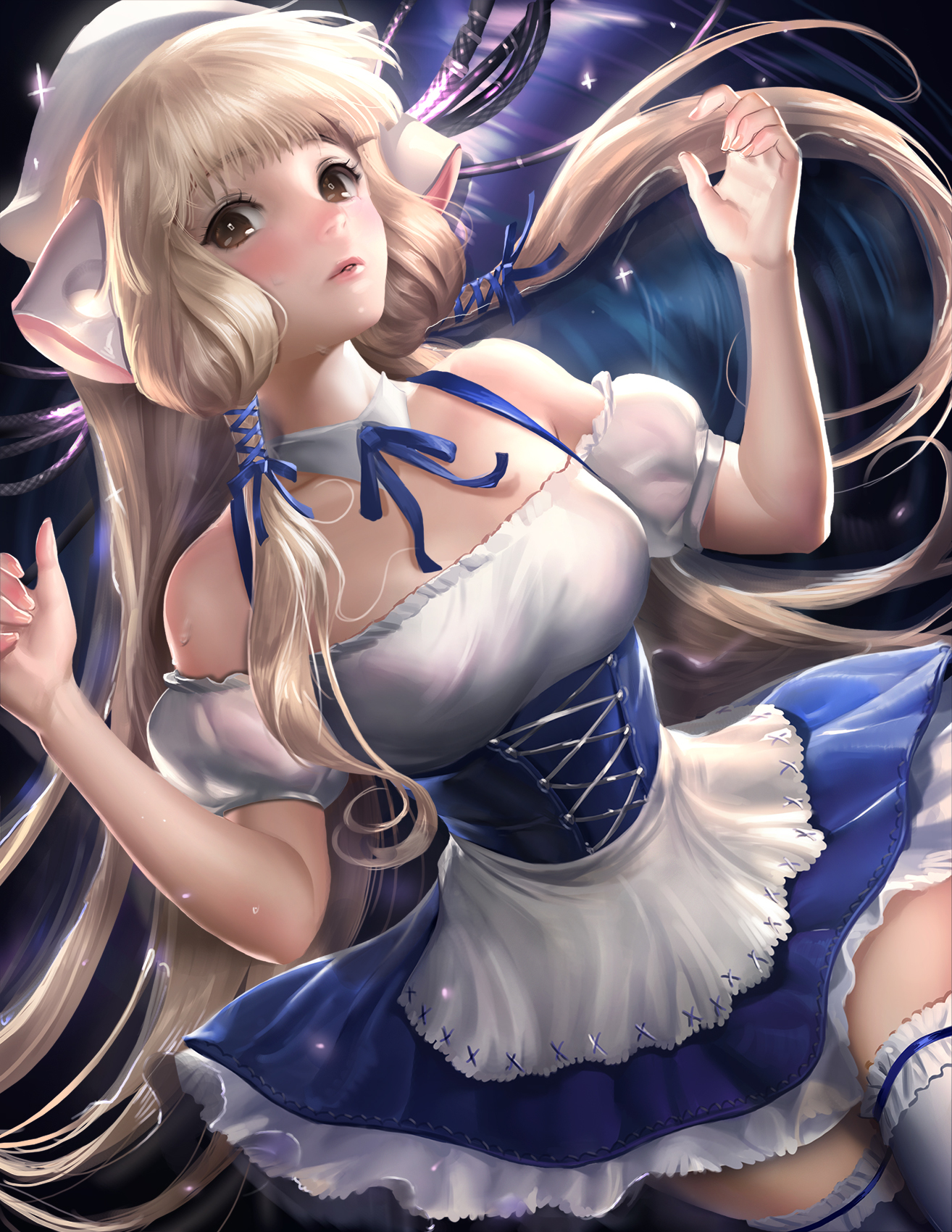 chii chobits dress sakimichan thighhighs