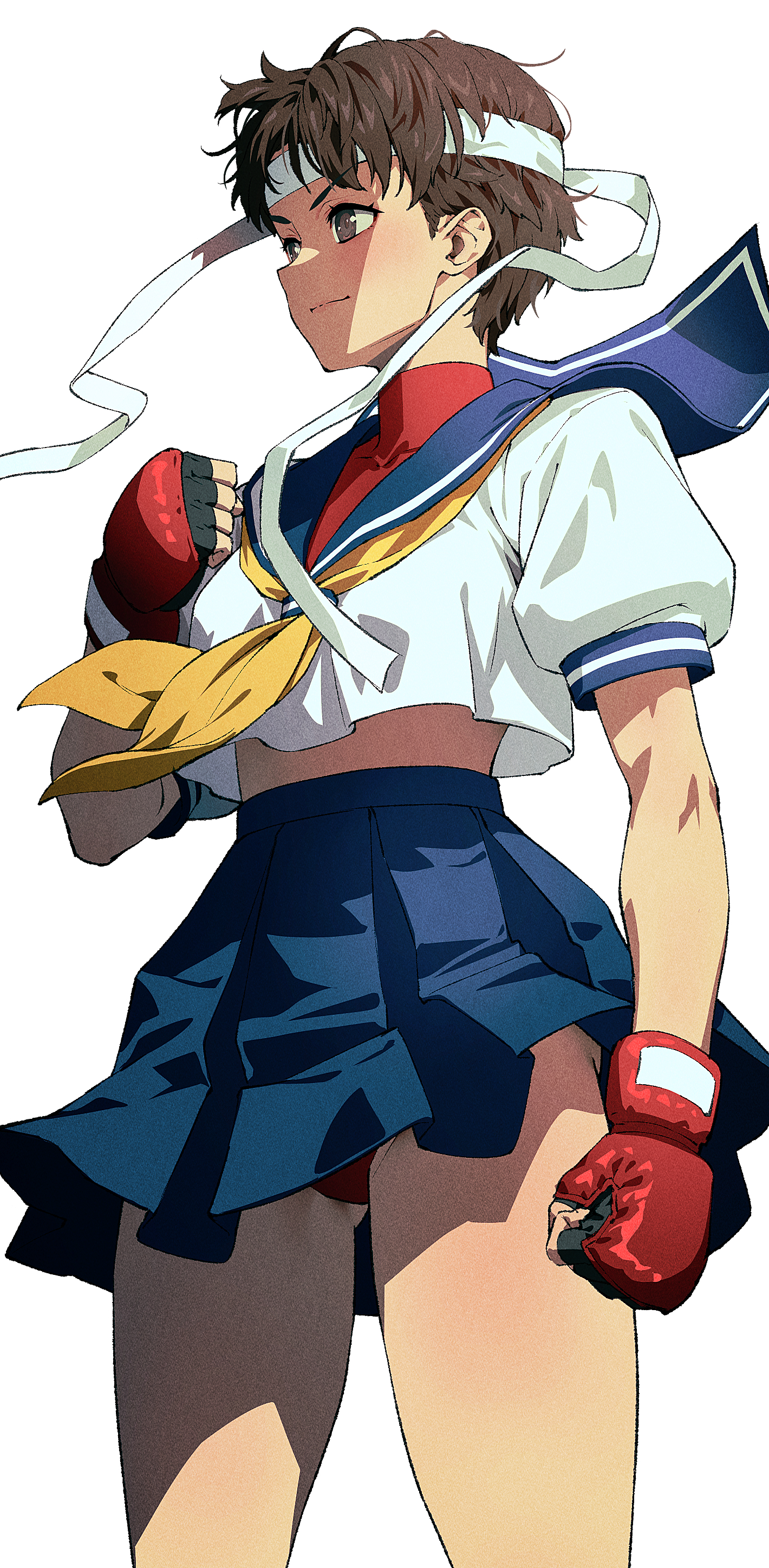 chyko kasugano_sakura pantsu seifuku skirt_lift street_fighter street_fighter_zero_2