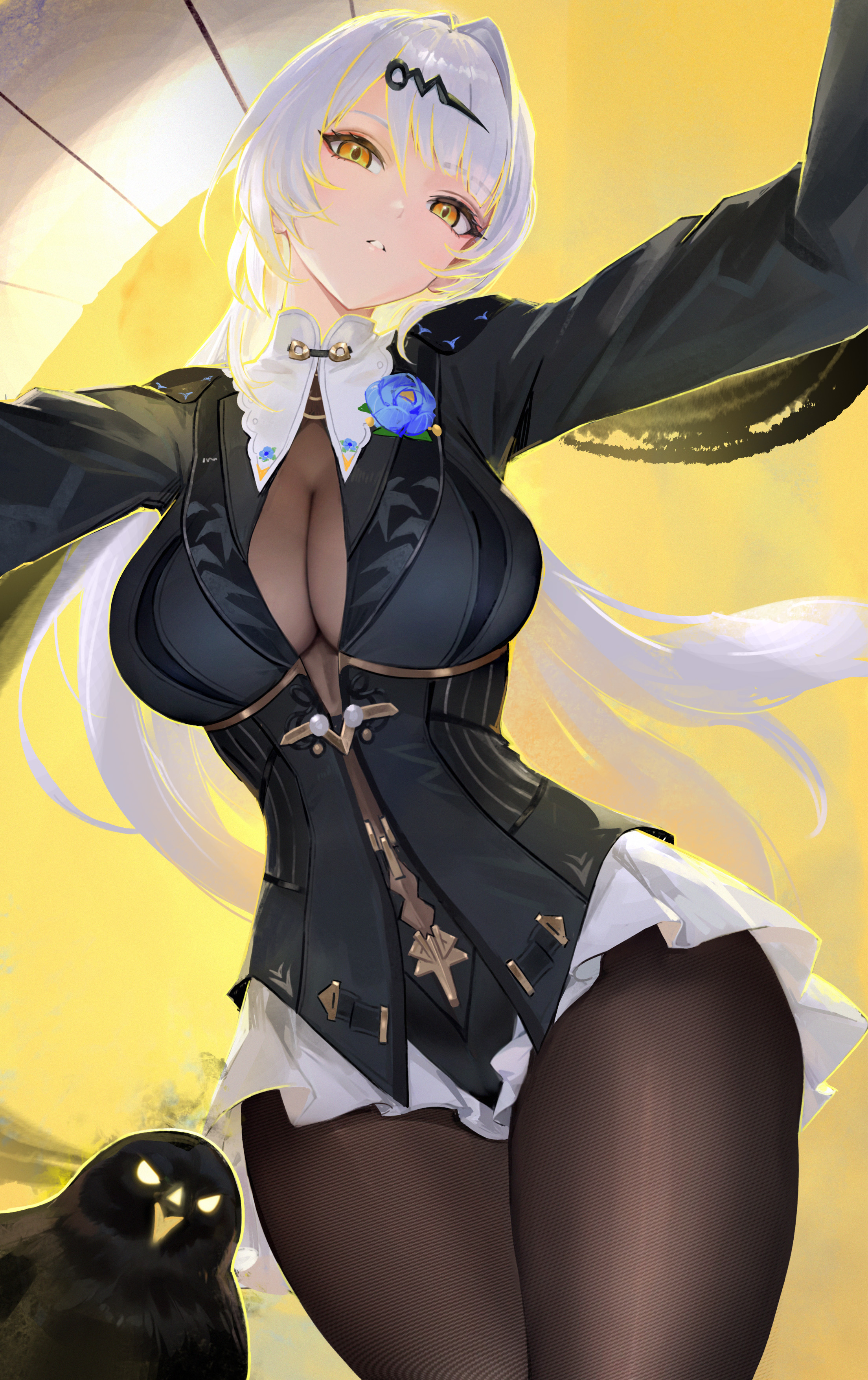 cameltoe le_(huanglongen) pantyhose see_through yi_xuan zenless_zone_zero