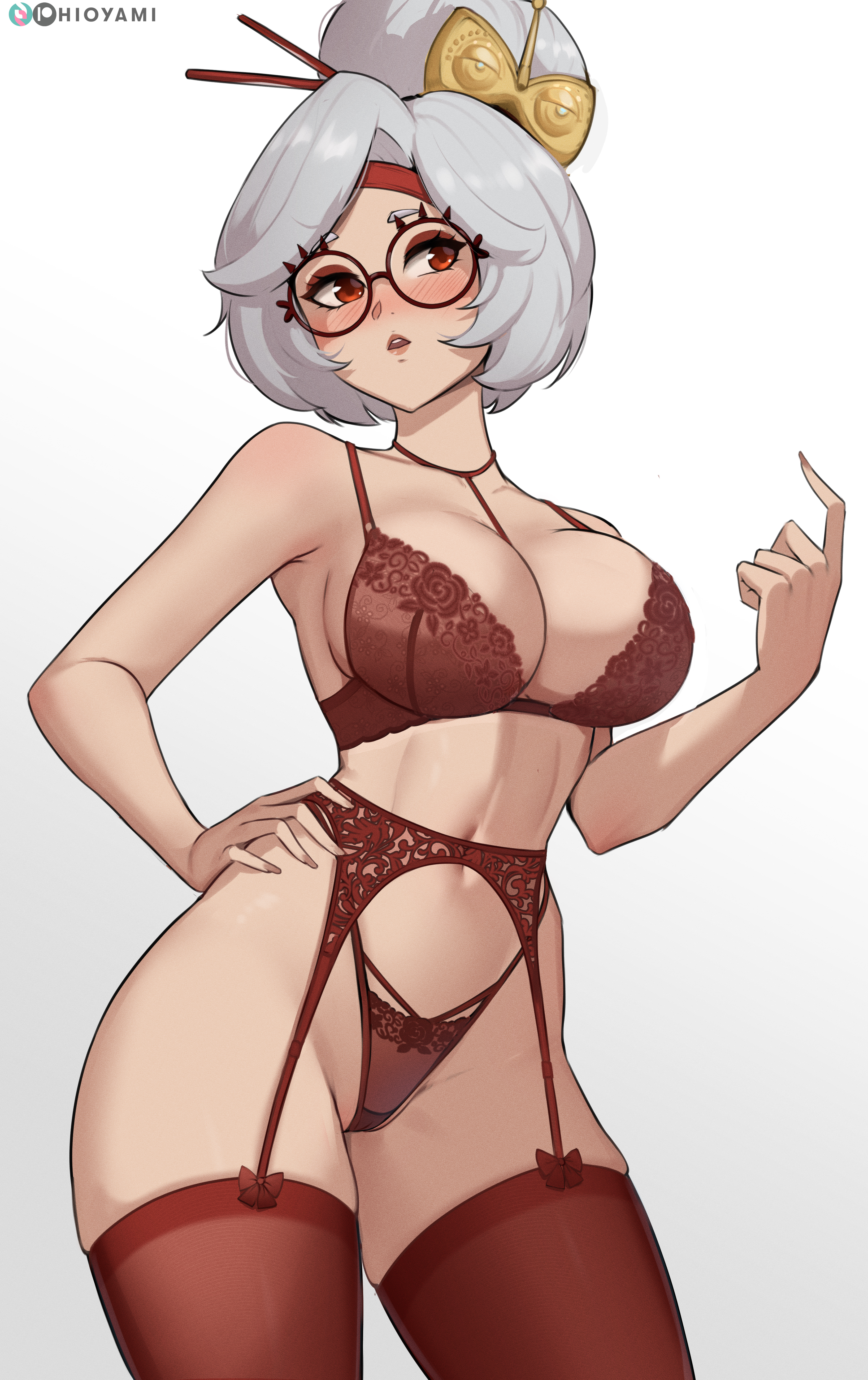 bra cameltoe garter_belt hioyami lingerie megane pantsu purah stockings the_legend_of_zelda the_legend_of_zelda:_tears_of_the_kingdom thighhighs thong