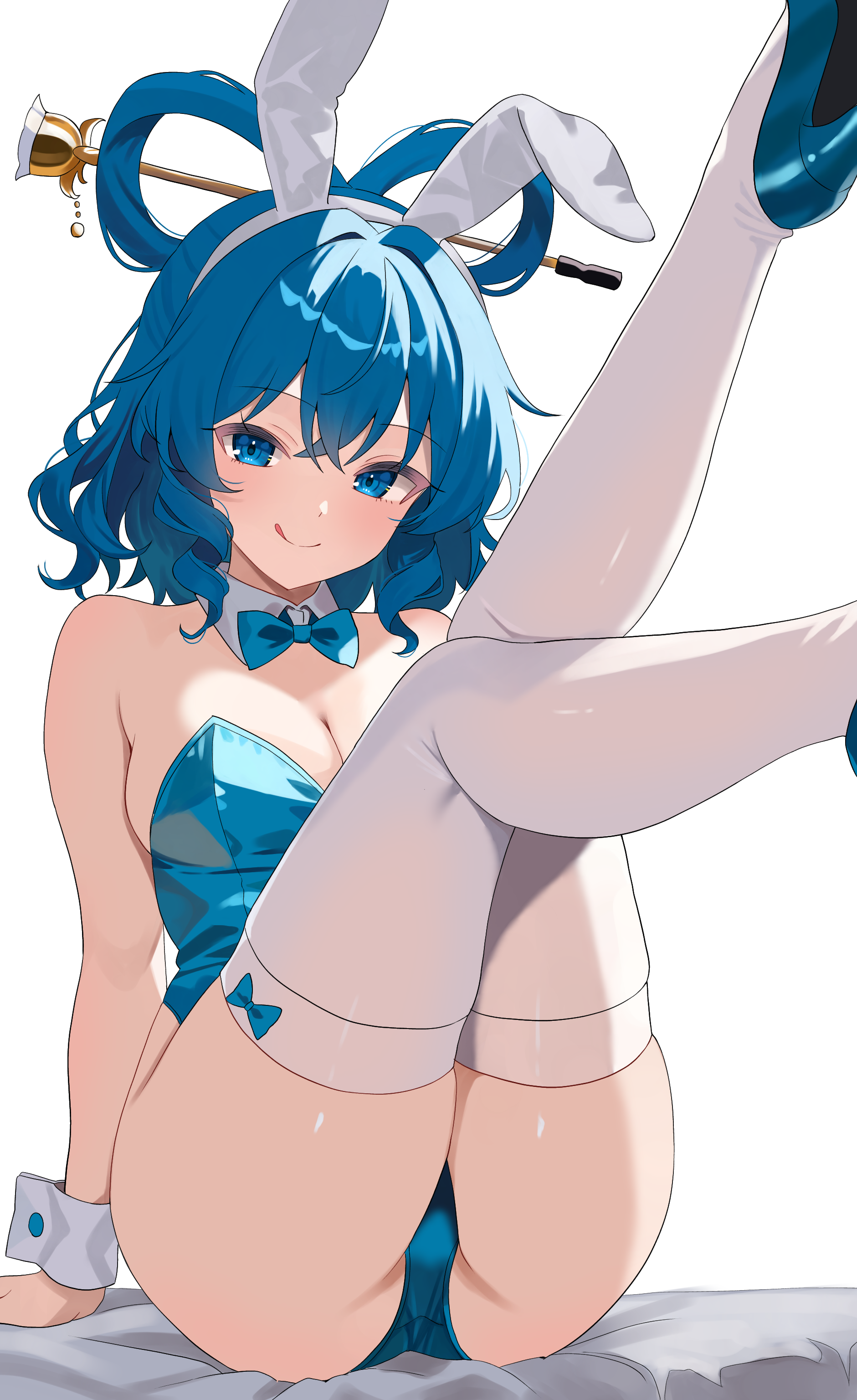 animal_ears bunny_ears bunny_girl heels kaku_seiga no_bra tagme thighhighs touhou