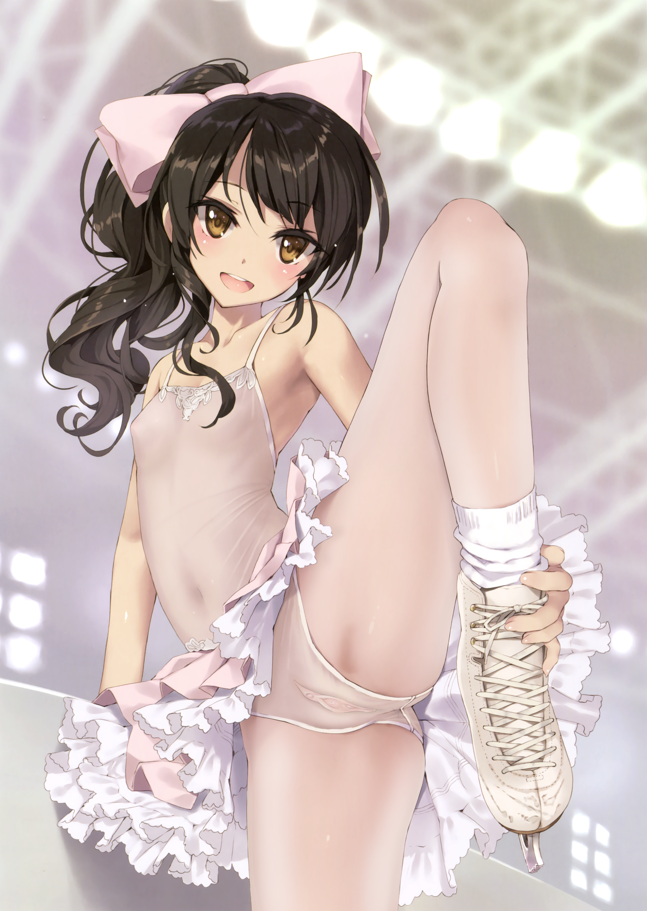 ice_skating leotard nopan pantyhose photoshop pussy see_through tsurusaki_takahiro uncensored