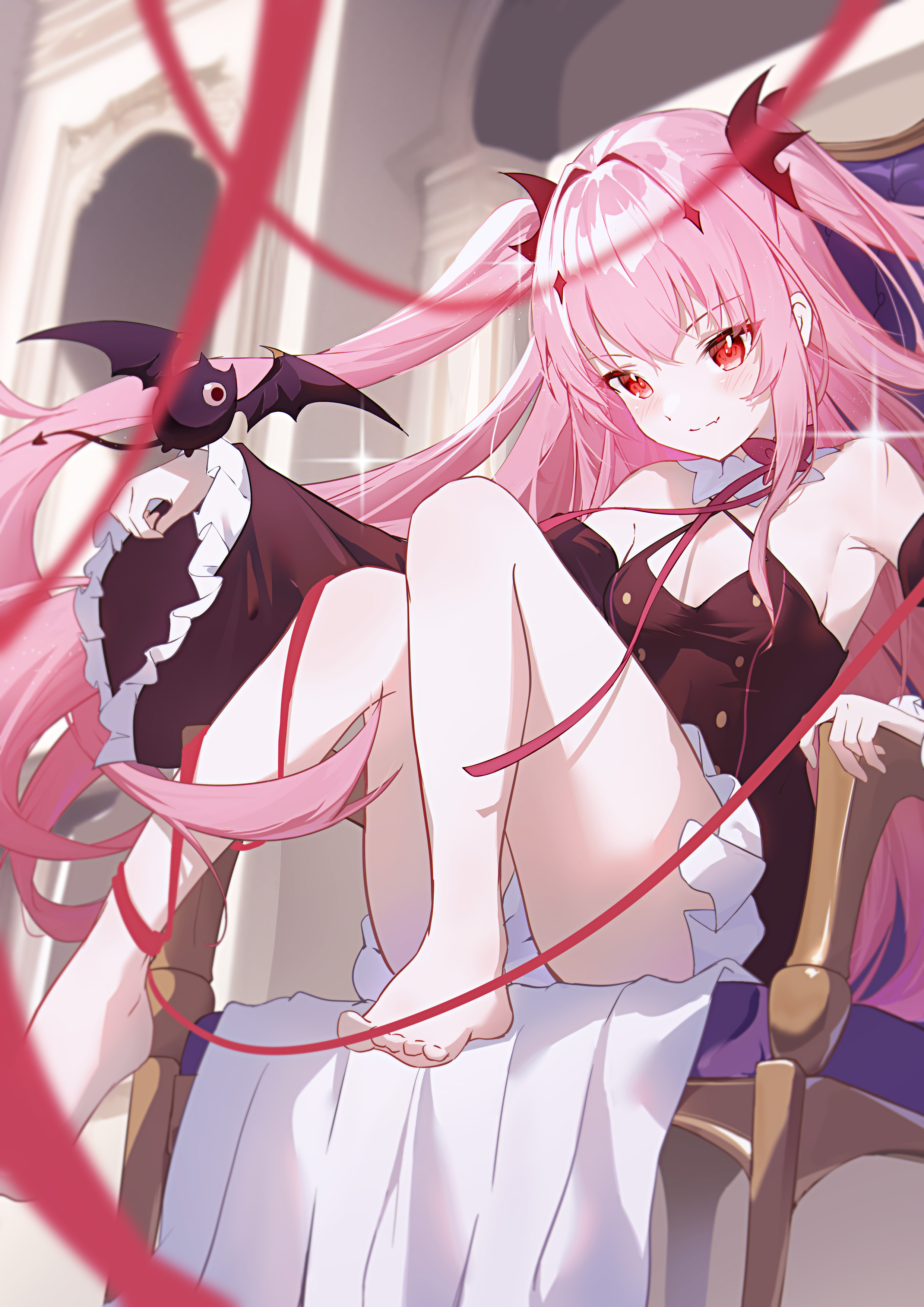 feet feng1180 krul_tepes no_bra owari_no_seraph skirt_lift