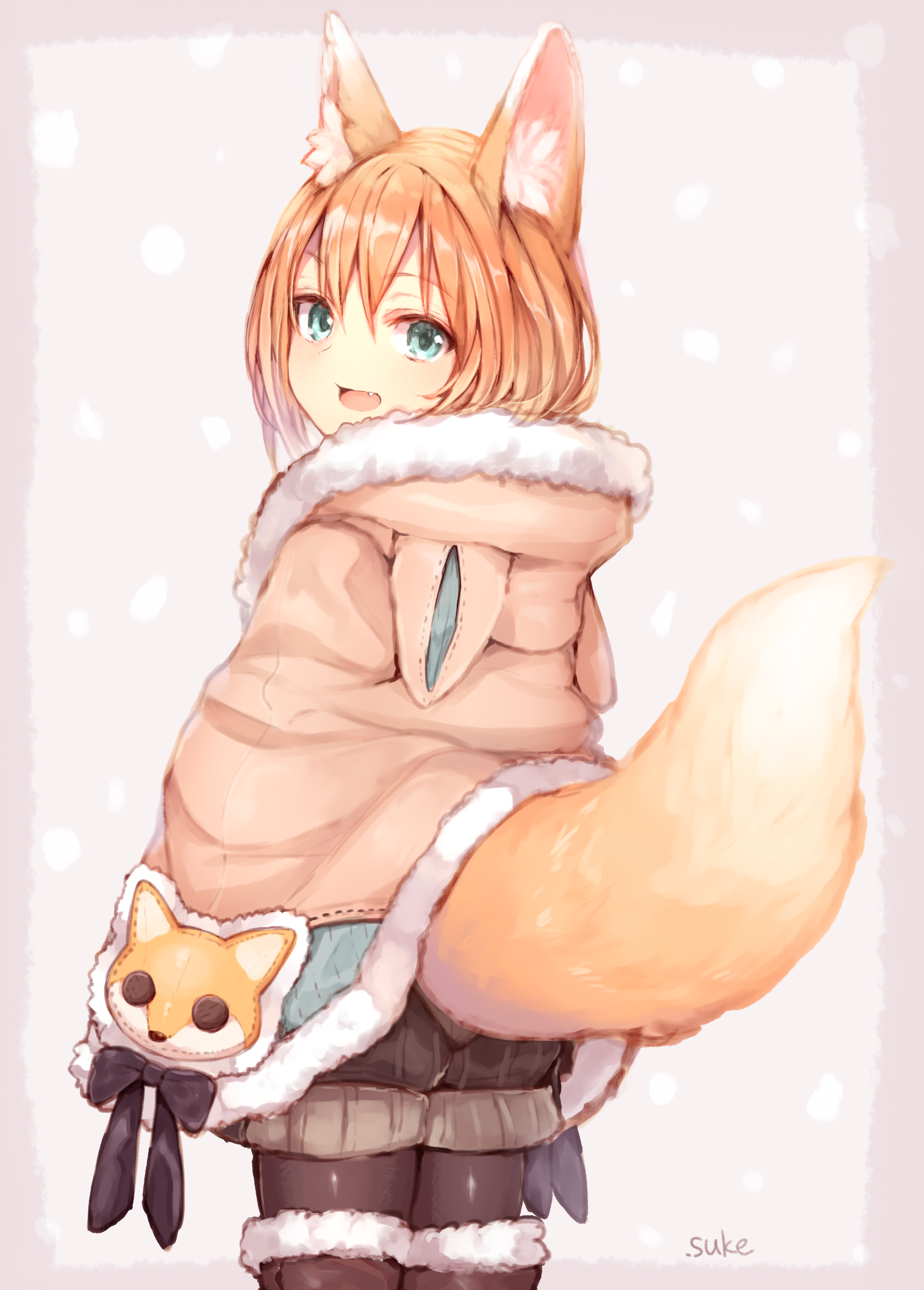 animal_ears kitsune pantyhose sukemyon tail thighhighs