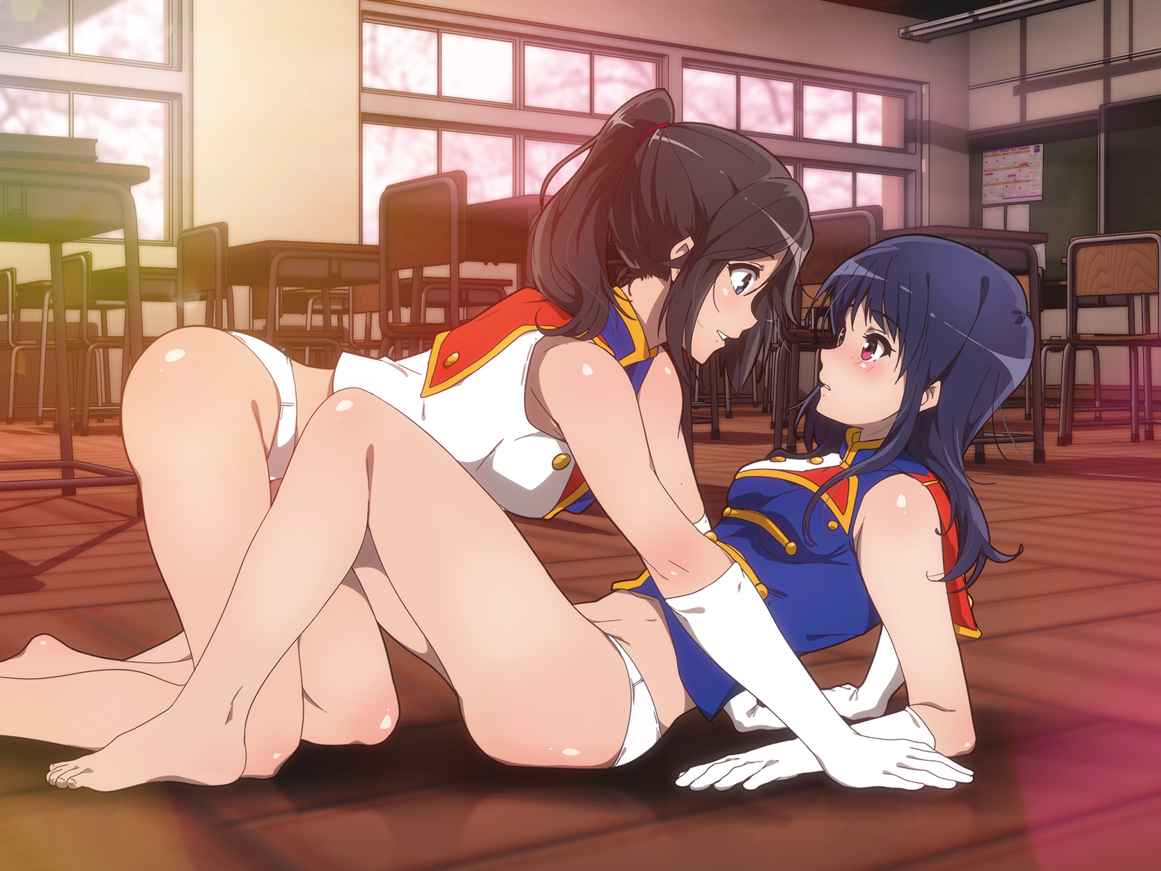 feet hibike!_euphonium kasaki_nozomi pantsu sbel02 uniform yoroizuka_mizore yuri