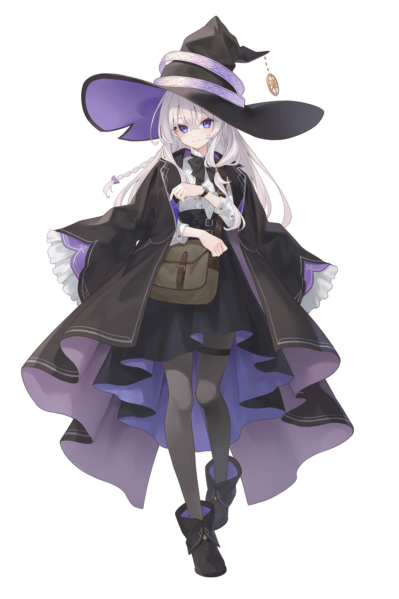 azuuru elaina_(majo_no_tabitabi) garter majo_no_tabitabi pantyhose witch