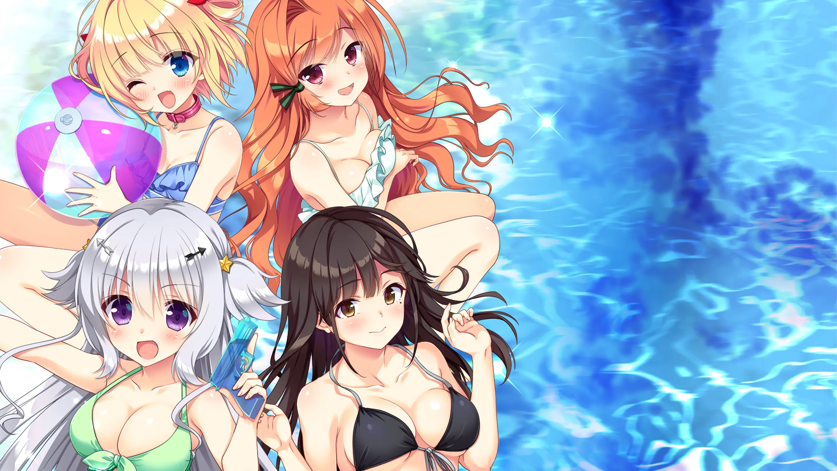 aizawa_yukari asa_project bikini_top fuuga_himeno fuyuichi_monme gun inuya_kamoru renai_hajimemashite sakura_neko swimsuits tenshi-chan_(renai_hajimemashite) unasaka yuunagi_seshina