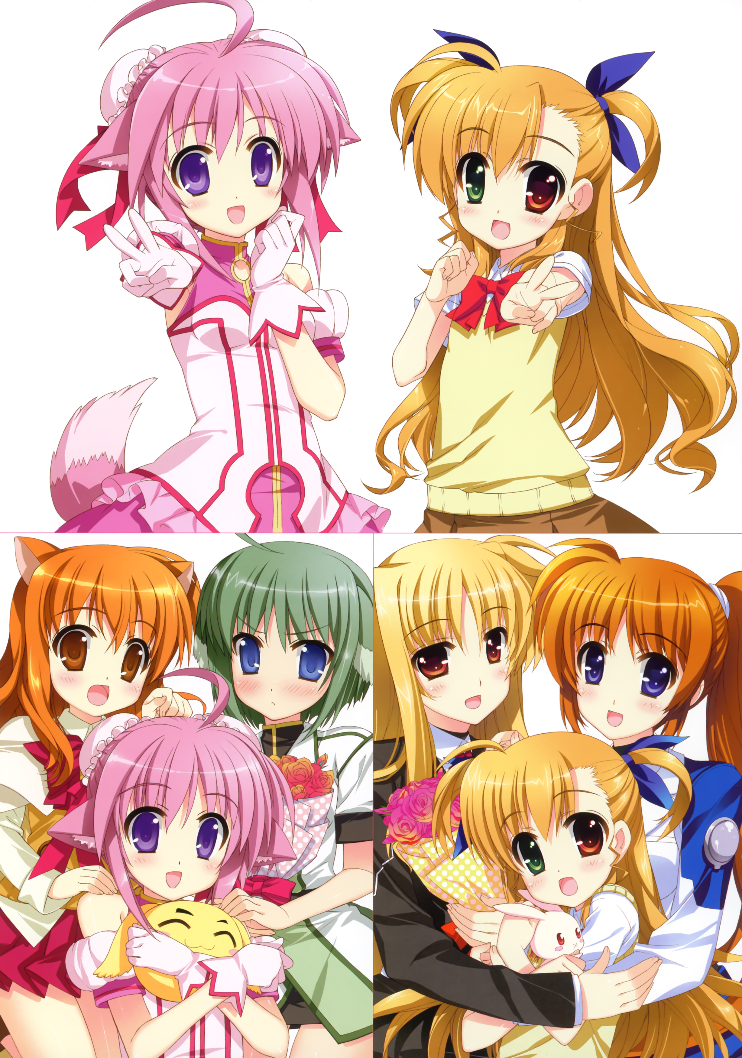 dog_days eclair_martinozzi fate_testarossa fujima_takuya mahou_shoujo_lyrical_nanoha mahou_shoujo_lyrical_nanoha_vivid millhiore_f_biscotti ricotta_elmar sacred_heart takamachi_nanoha vivio