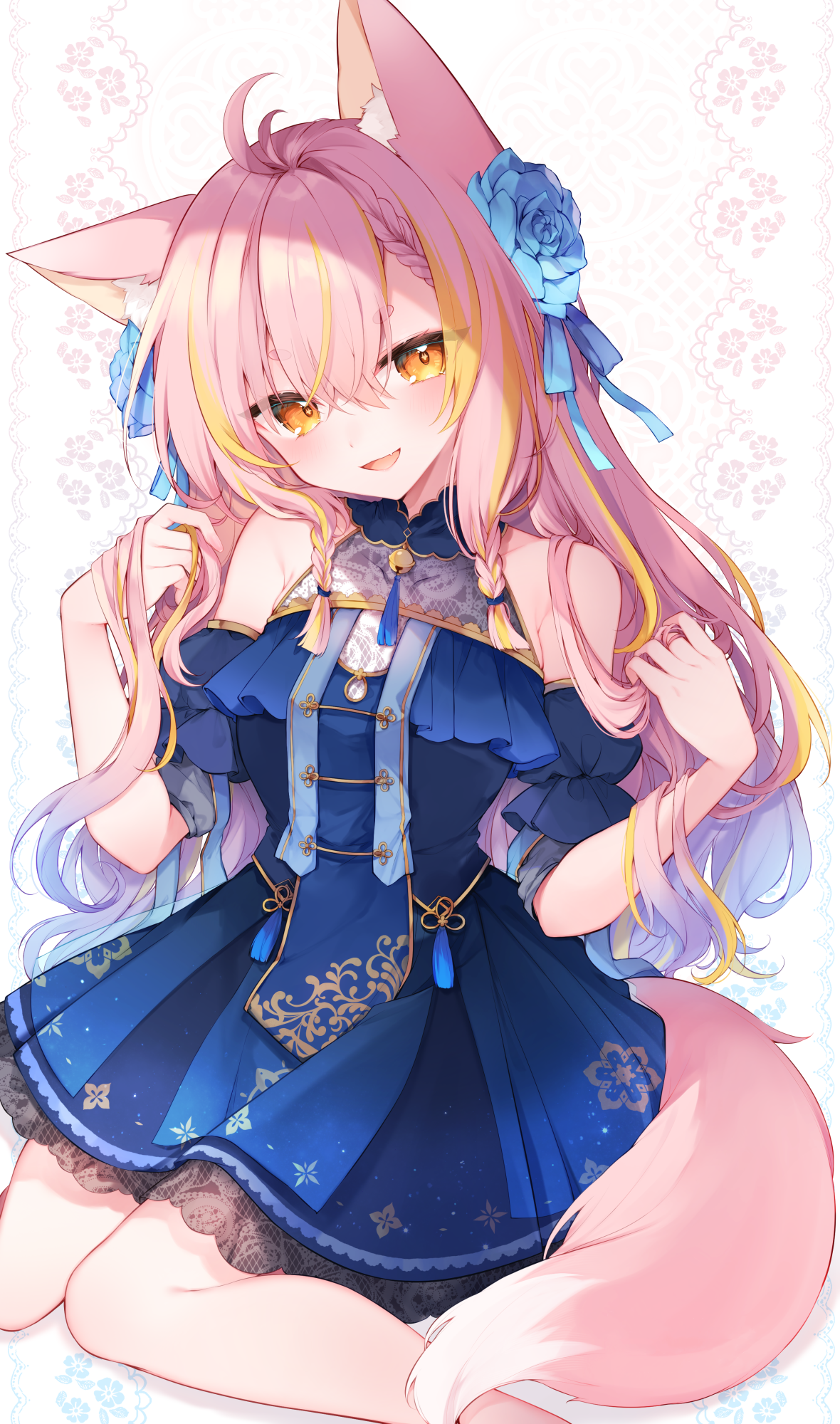 animal_ears detexted dress fukunoki_tokuwa see_through tail