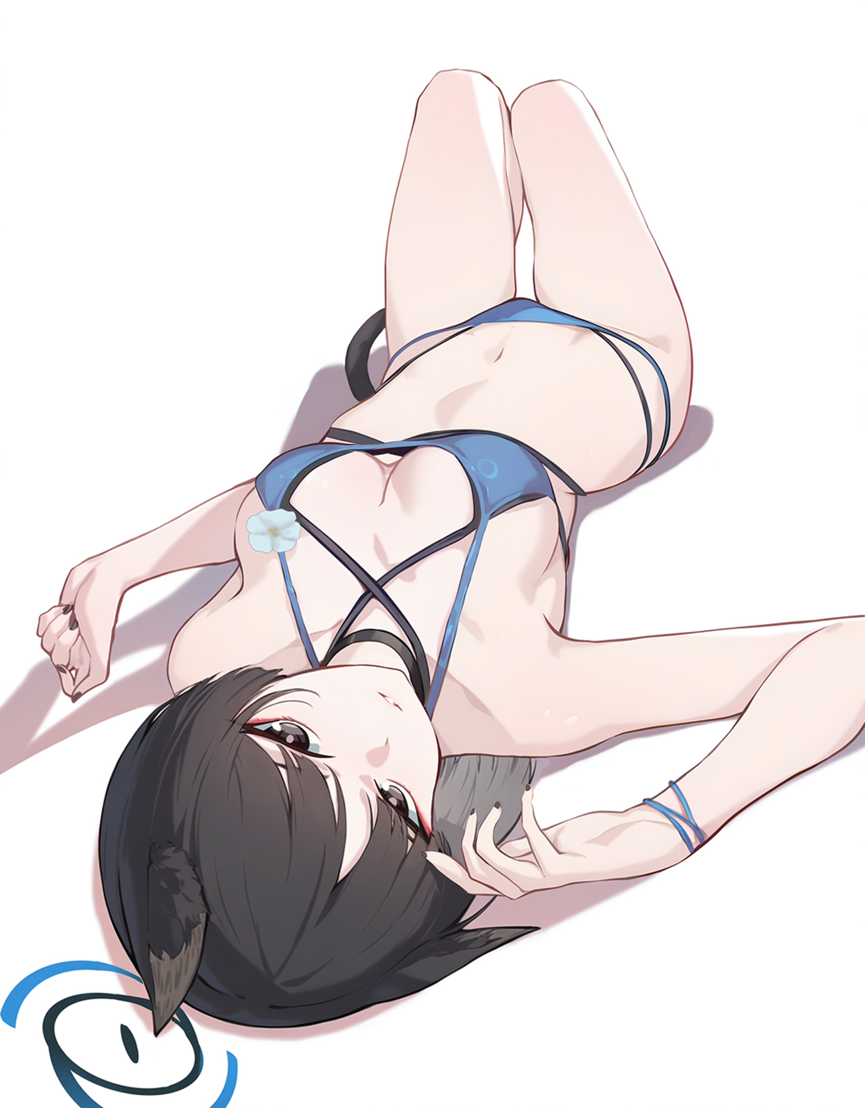 animal_ears bikini blue_archive halo kiryuu_kikyou nekomimi swimsuits tagme tail