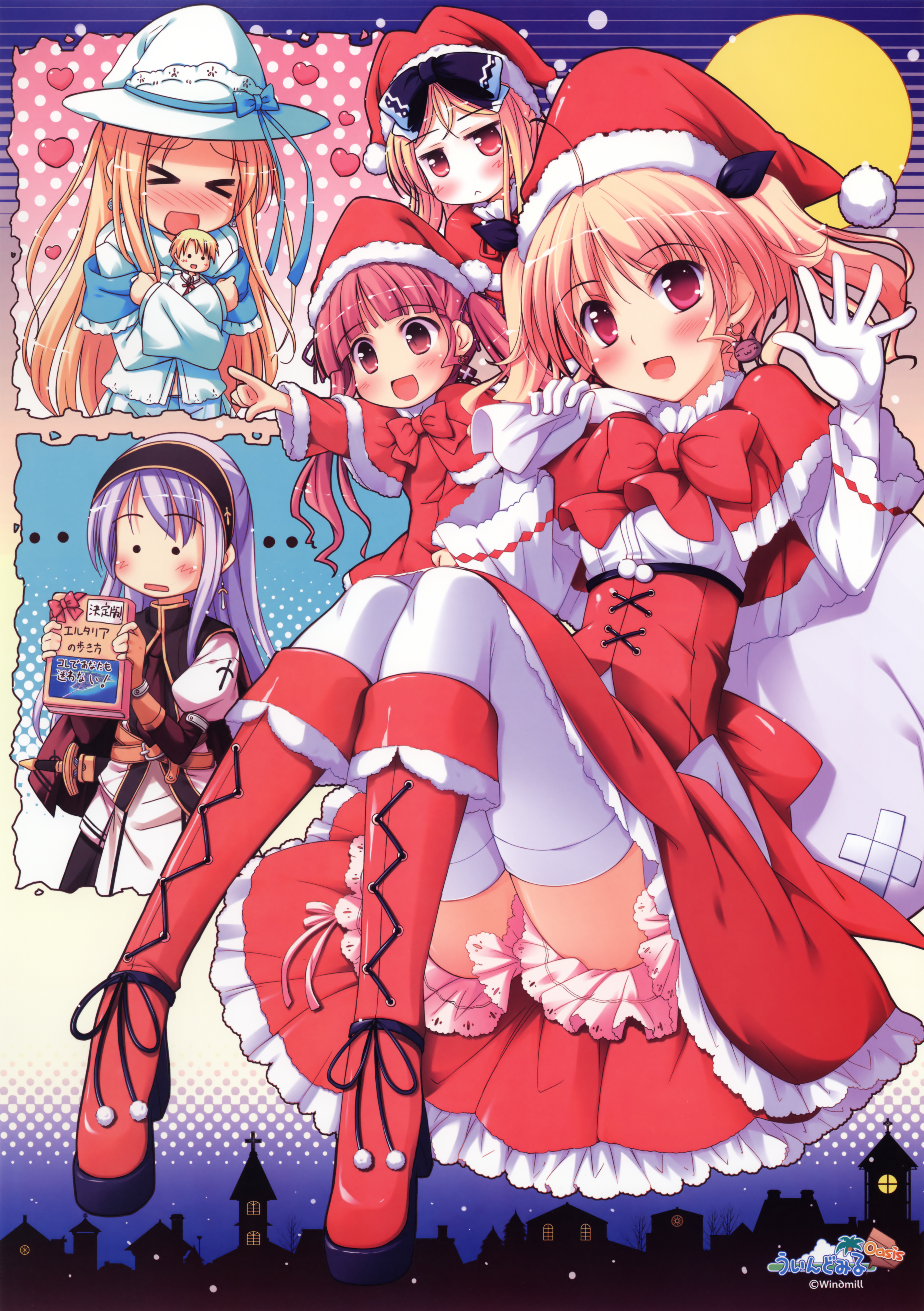 agnes_boulange avril carina_verritti chelsea_arcot christmas ko~cha minette shukufuku_no_campanella thighhighs windmill_oasis