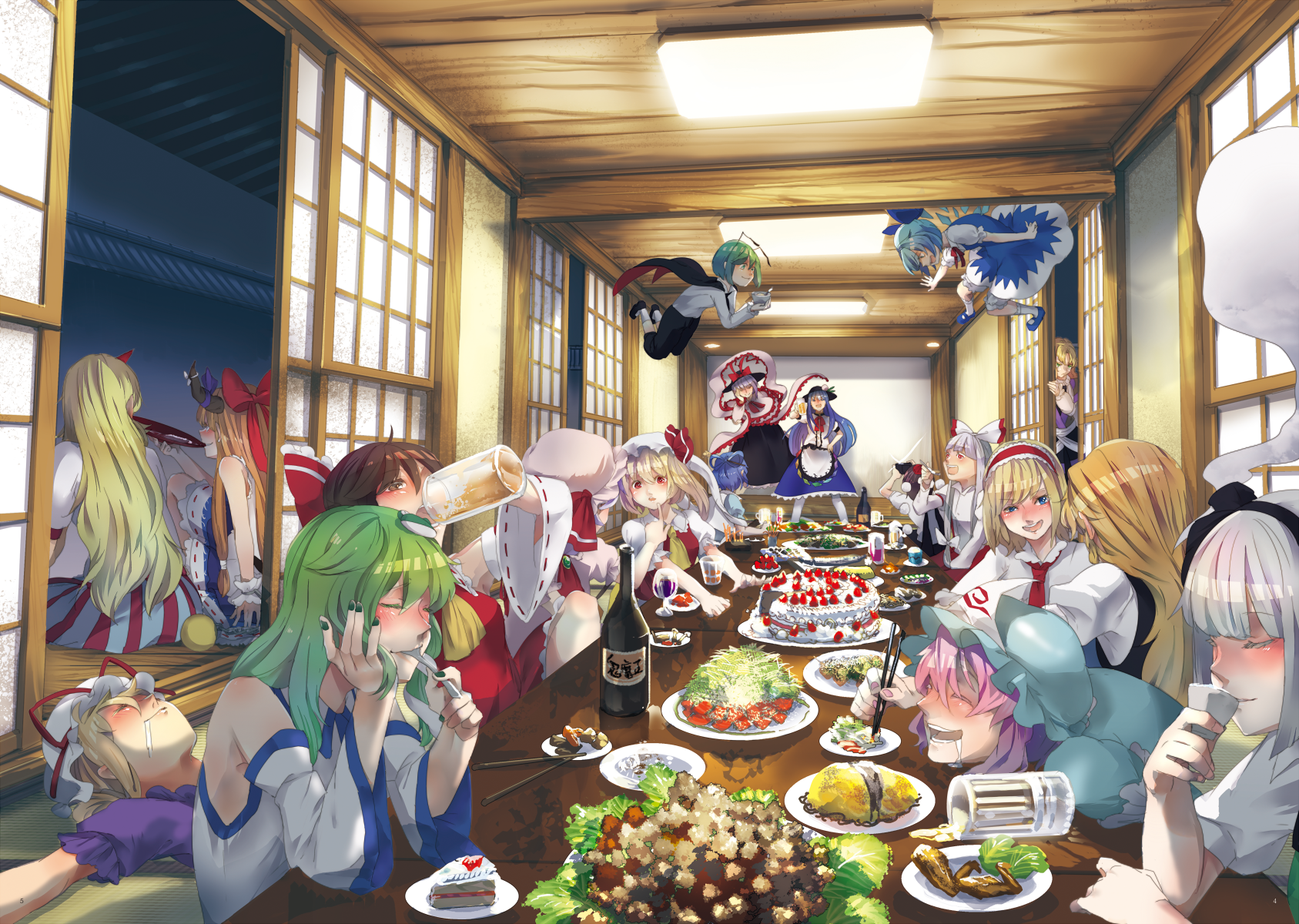 alice_margatroid cirno flandre_scarlet fujiwara_no_mokou hakurei_reimu hinanawi_tenshi hoshiguma_yuugi ibuki_suika kirisame_marisa kochiya_sanae konpaku_youmu mizuhashi_parsee nagae_iku remilia_scarlet saigyouji_yuyuko shameimaru_aya sofy touhou wriggle_nightbug yakumo_yukari