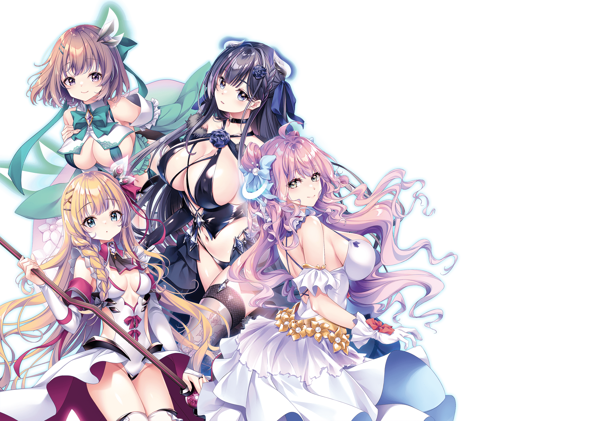 dress ensemble_(company) hiiragi_ringo horns leotard mizuki_yuuma no_bra pantsu stockings thighhighs tita_j transparent_png yadorishi_otome_no_chikai_to_mahou