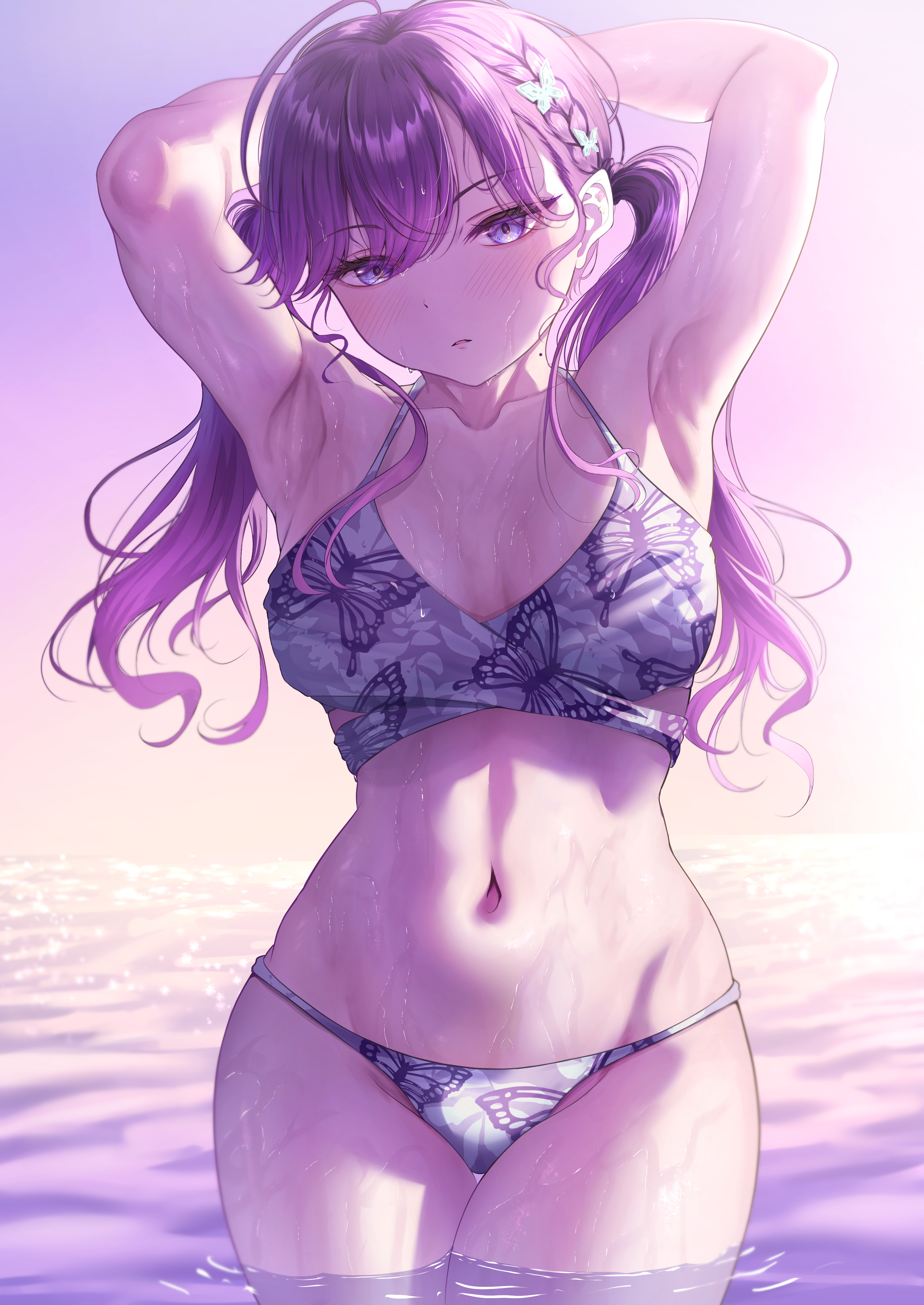 bikini gakuen_idolm@ster kaya_rinha misanga_(hxjd5354) swimsuits the_idolm@ster wet