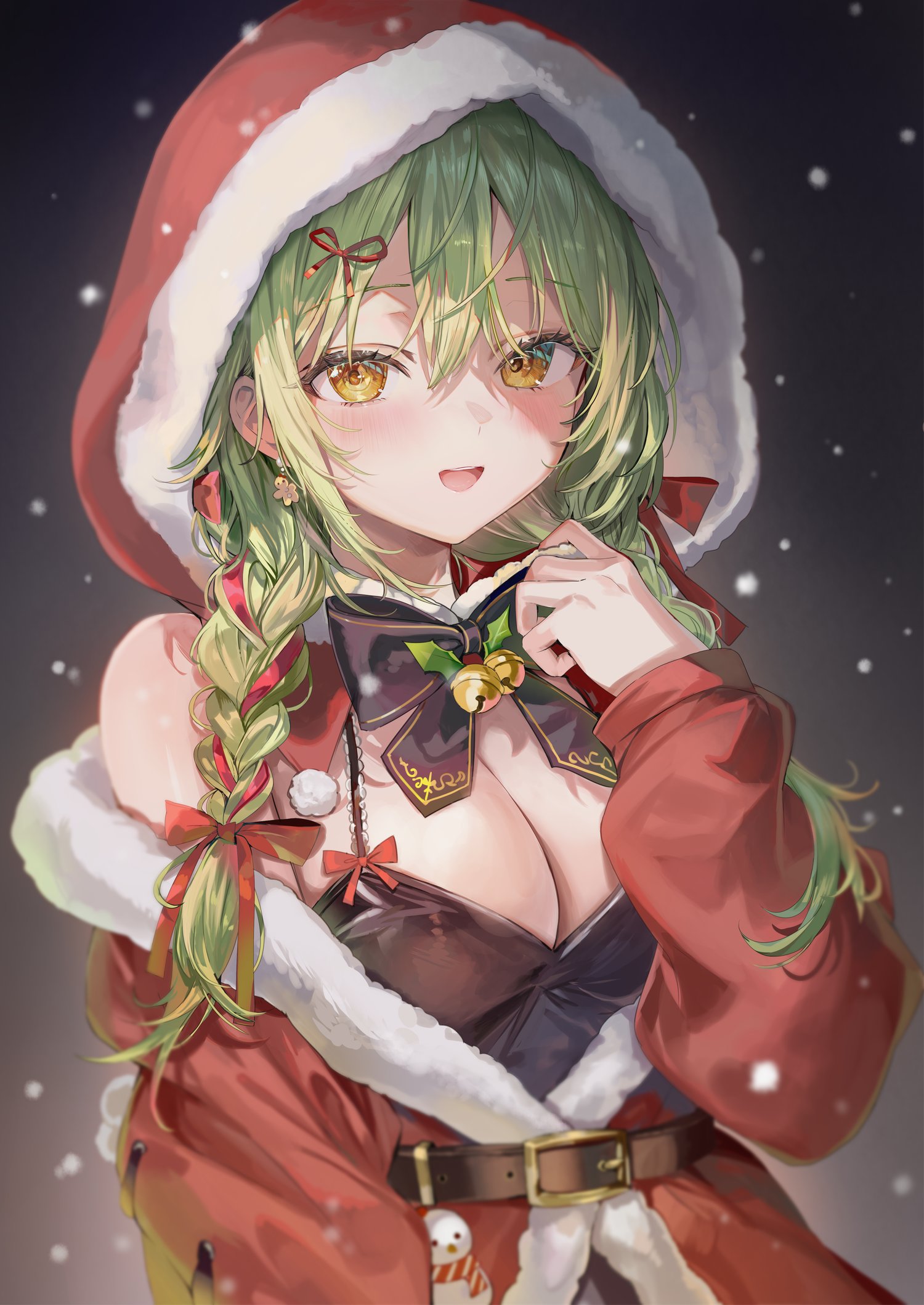 christmas momoko_(momopoco) no_bra yukari_(momoko)