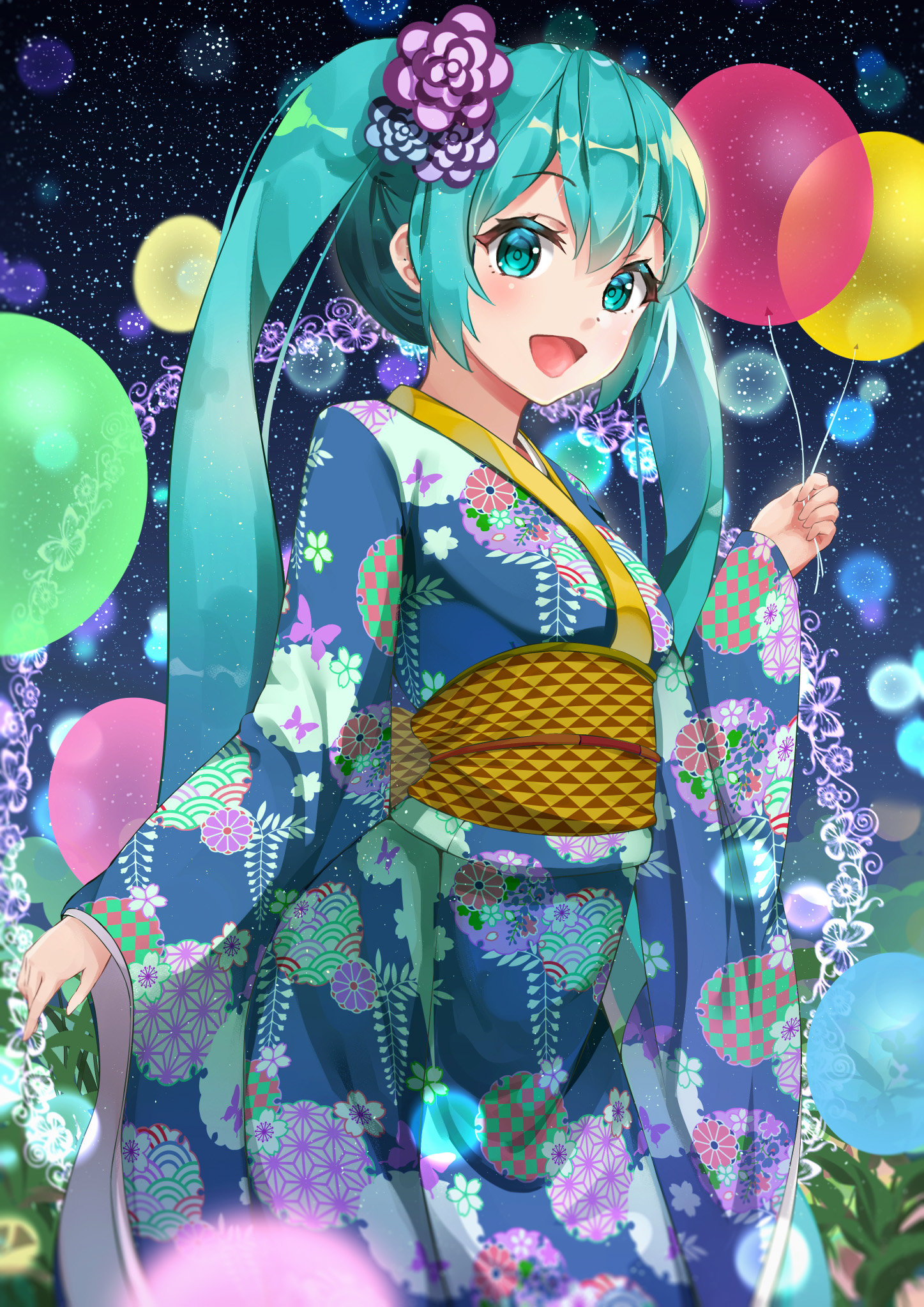 rinne (buye rinne) vocaloid hatsune miku yukata | #667061 | yande.re