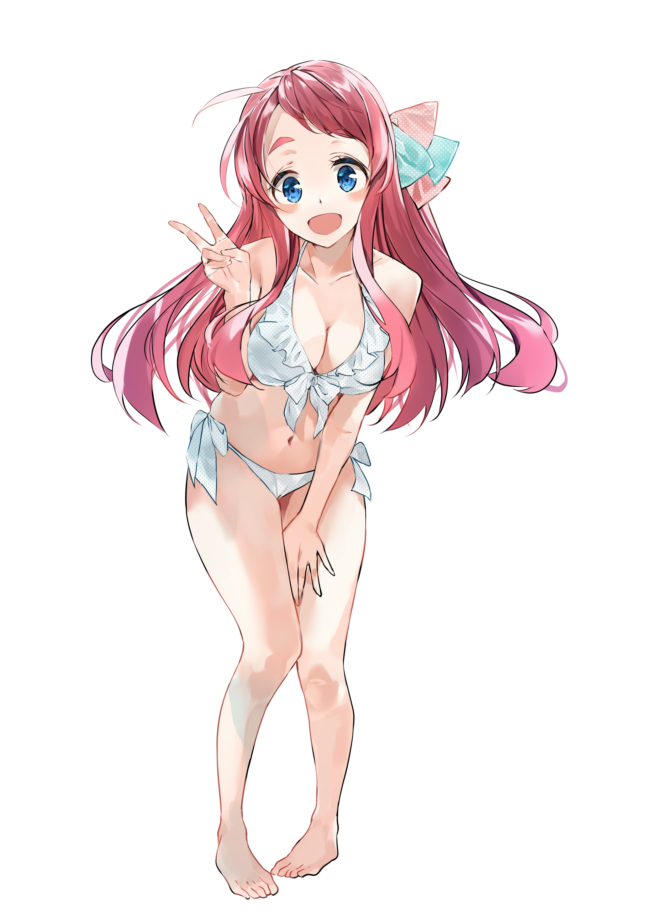 bikini cleavage fujisaki_ribbon minamoto_sakura swimsuits zombieland_saga