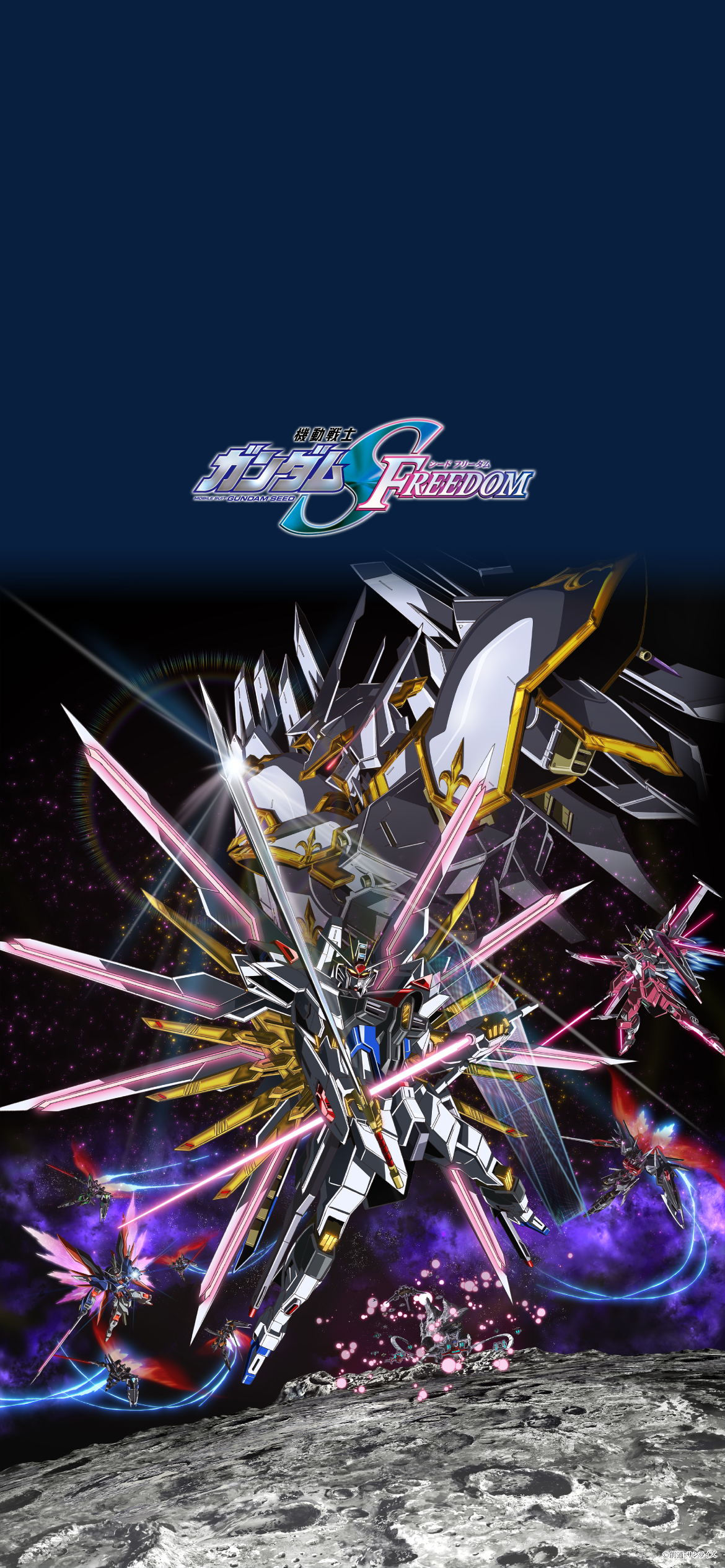 black_knight_squad_cal-re.a black_knight_squad_rud-ro.a black_knight_squad_shi-ve.a destiny_gundam_spec_ii gundam gundam_seed gundam_seed_destiny gundam_seed_freedom infinite_justice_gundam_type_ii mecha mighty_strike_freedom_gundam shigeta_satoshi sword weapon