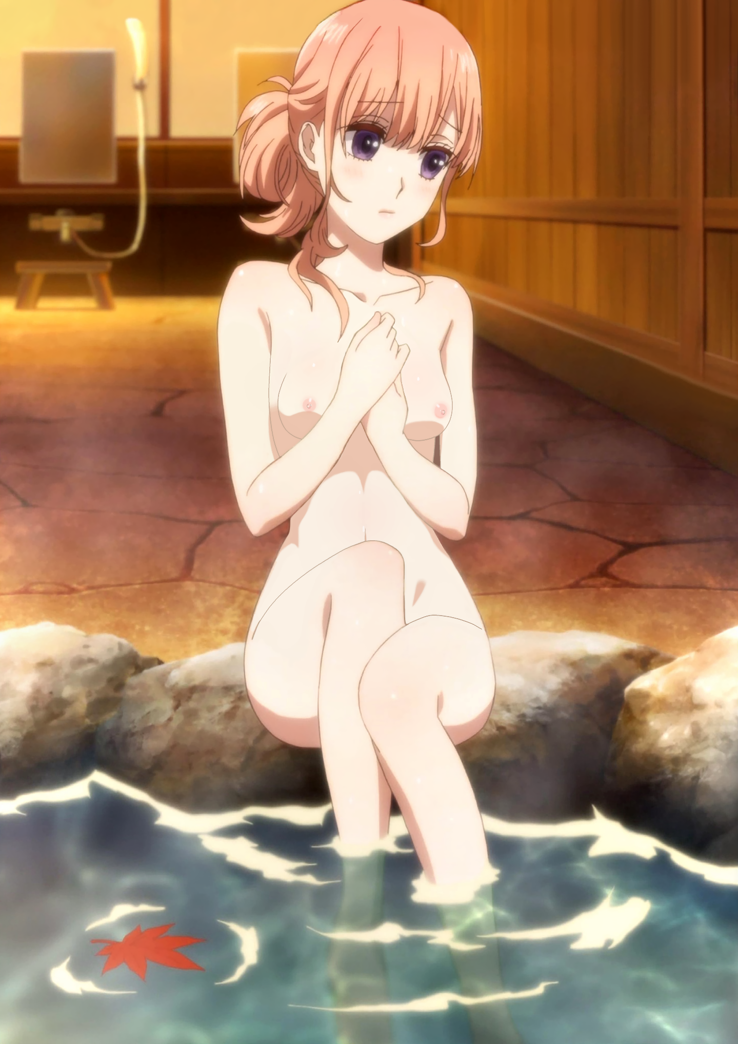 cap koi_to_uso naked nipples onsen photoshop sanada_ririna wet