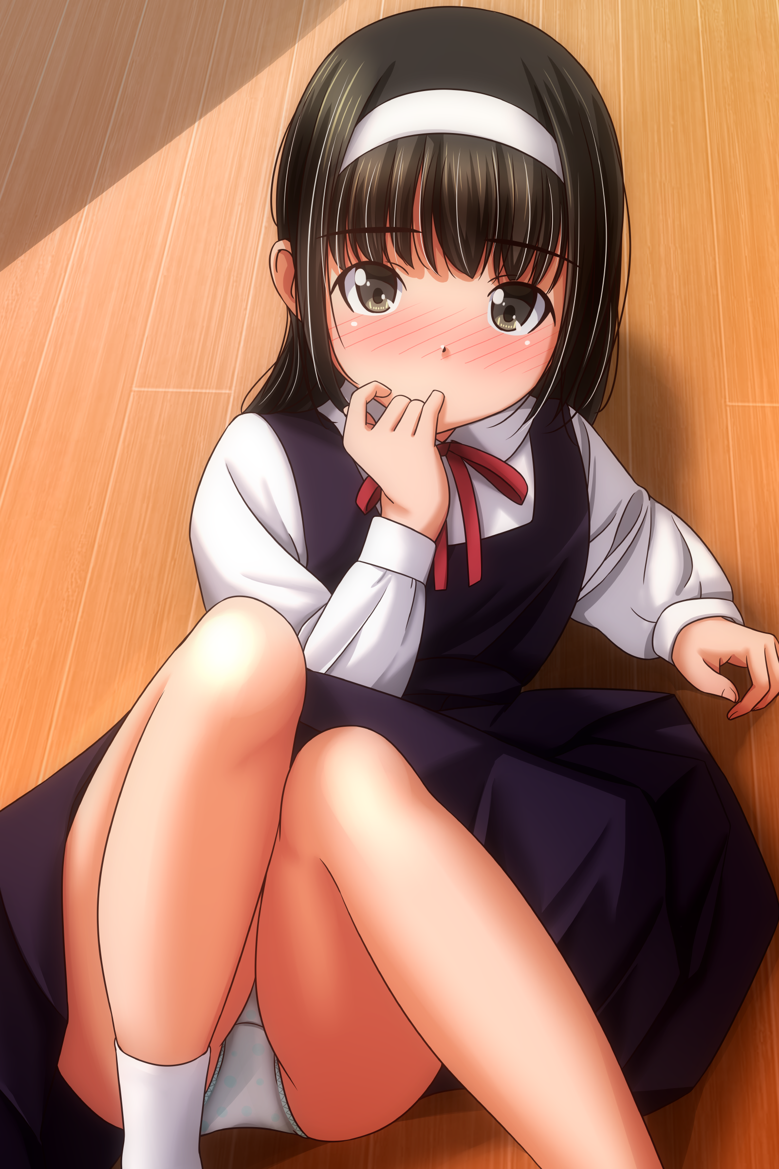 loli matsunaga_kouyou pantsu seifuku skirt_lift