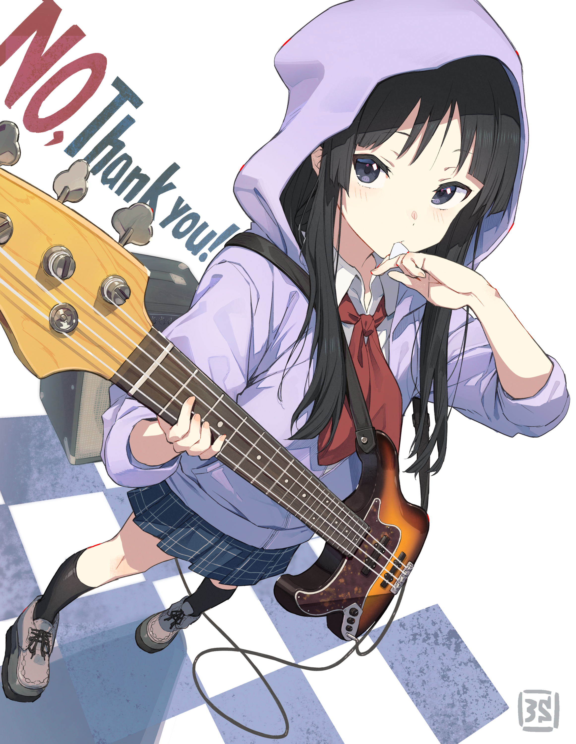 3s_(tarariko) akiyama_mio guitar k-on! seifuku