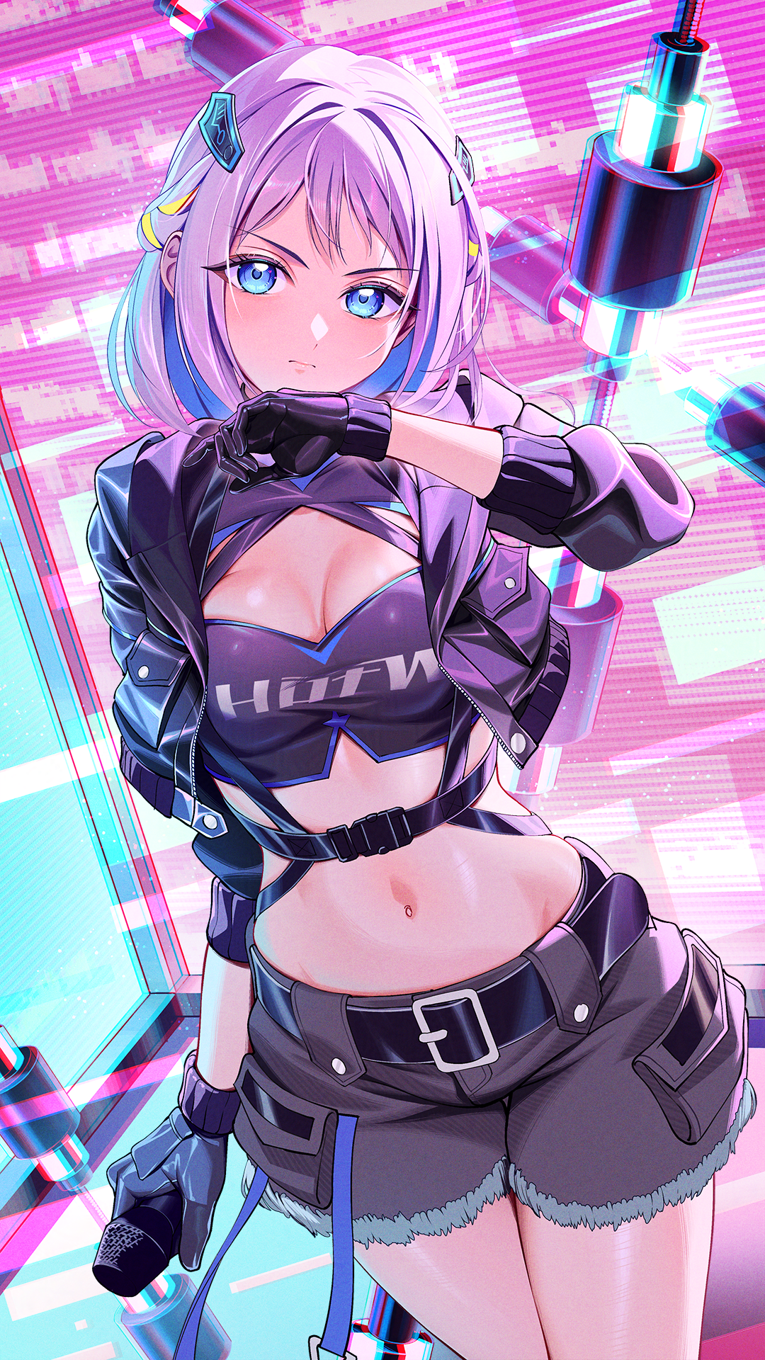 cleavage gakuen_idolm@ster kainown katsuragi_lilja the_idolm@ster uniform