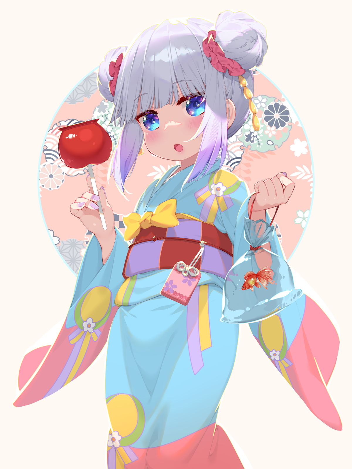 kanna_kamui kobayashi-san_chi_no_maidragon waterring yukata