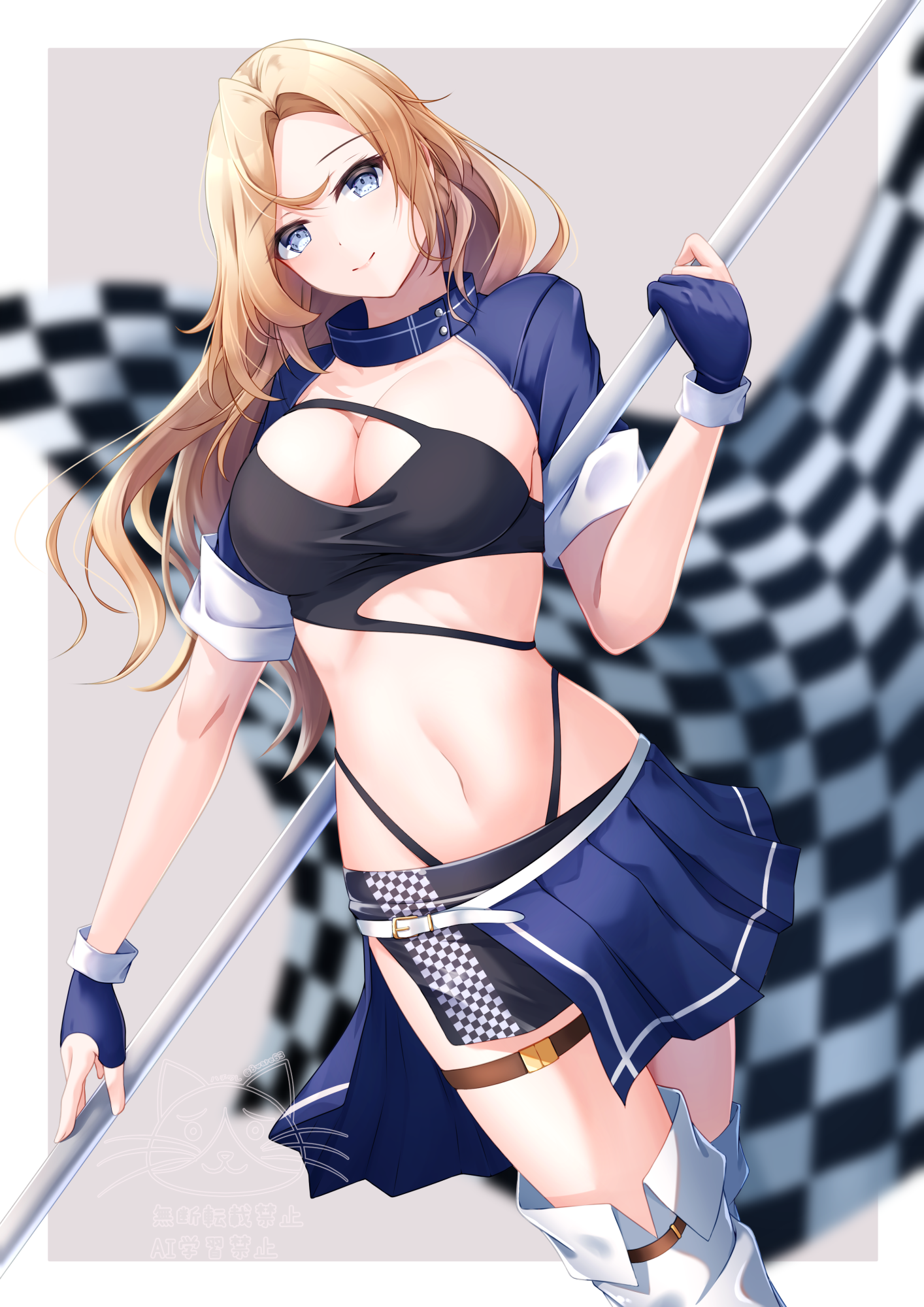 garter hachiware_(8ware63) hornet_(kancolle) kantai_collection no_bra pantsu skirt_lift