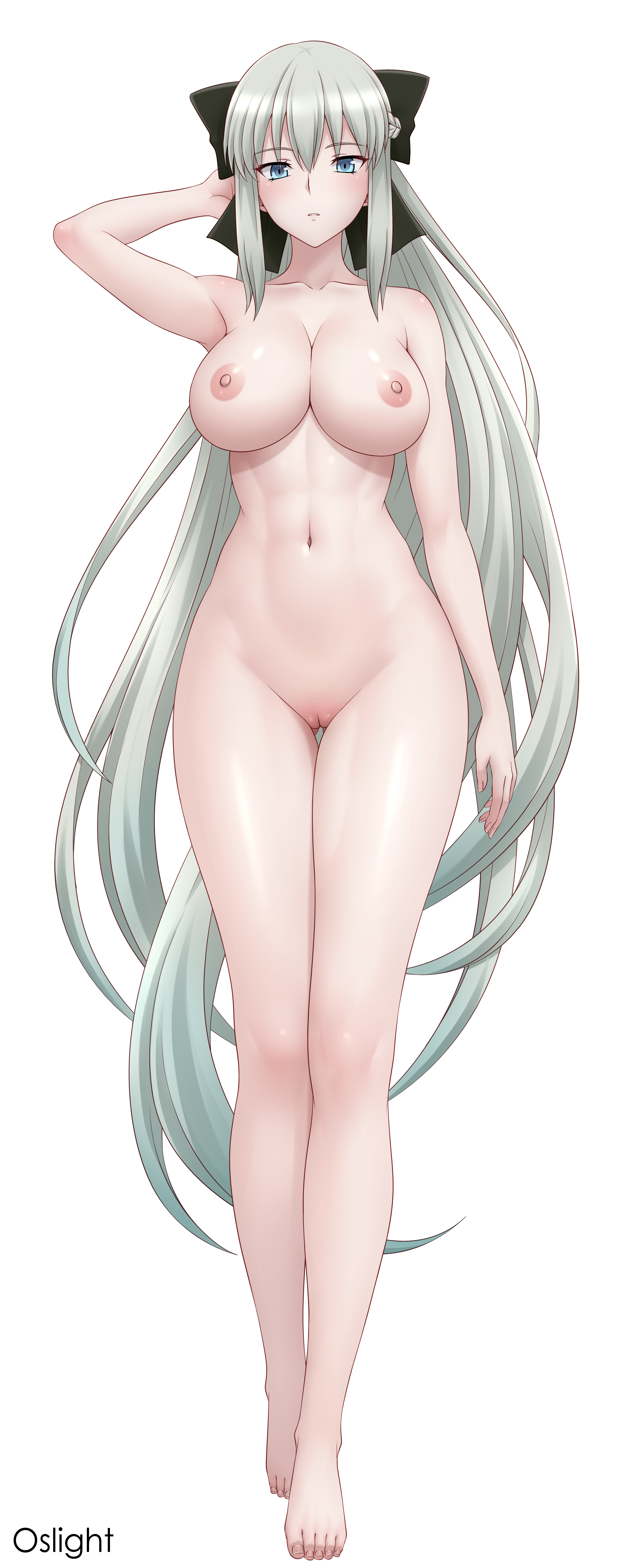 fate/grand_order morgan_le_fay_(fate) naked nipples oslight pussy uncensored