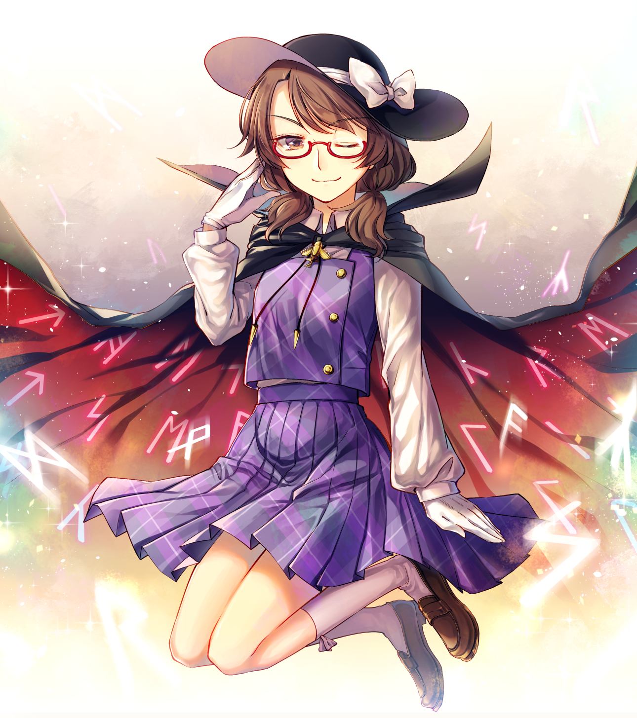 kaede_(mmkeyy) megane touhou usami_sumireko