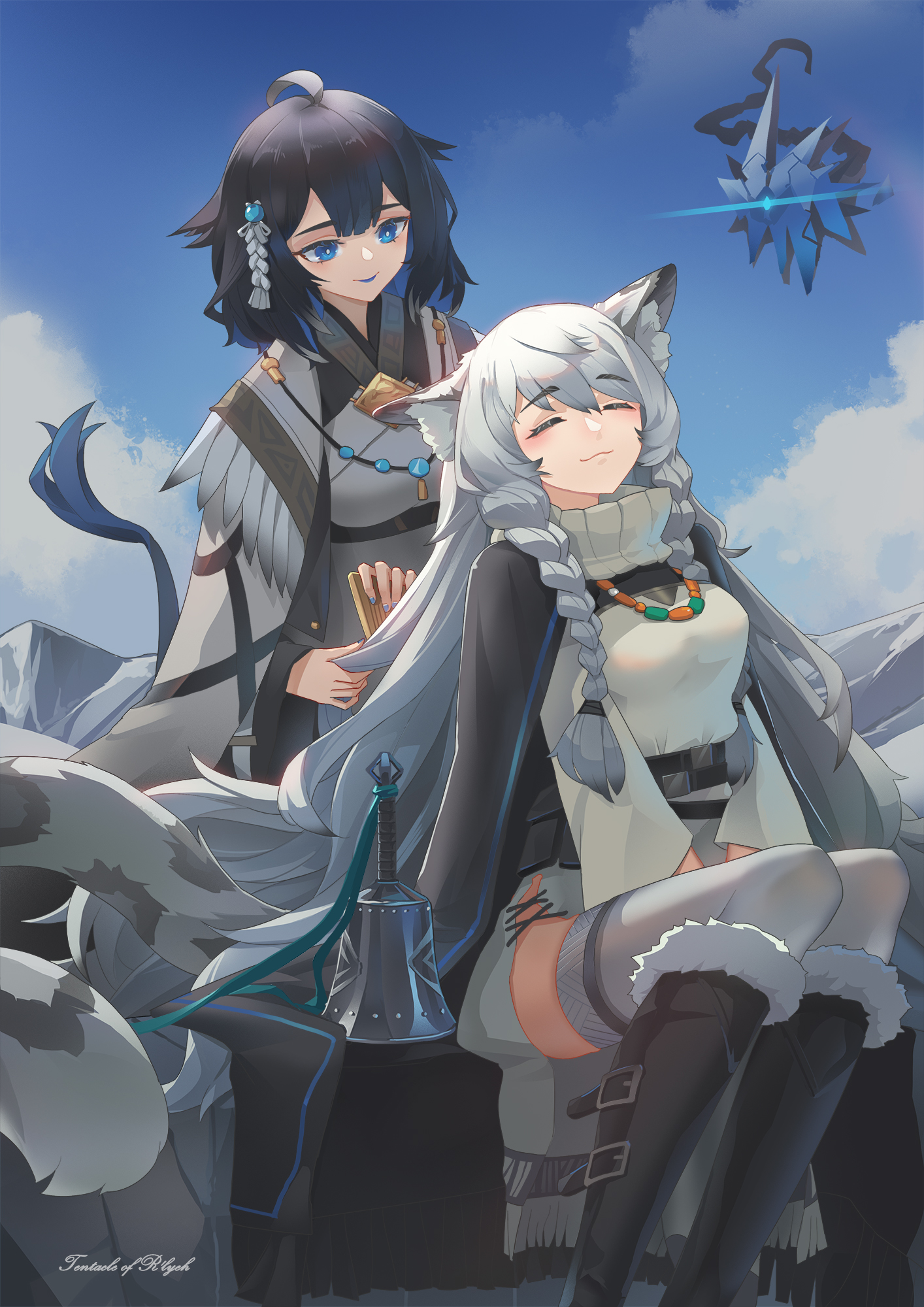 arknights kjera (arknights) pramanix (arknights) animal ears tail ...