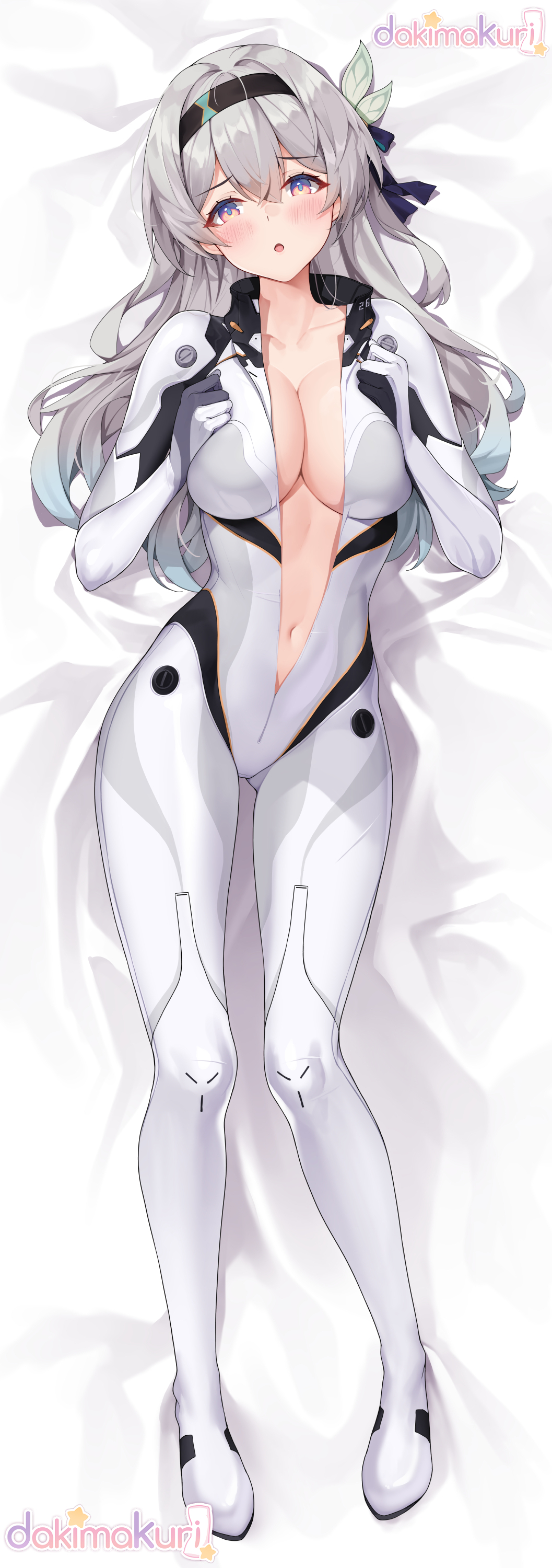 bodysuit dakimakura firefly honkai:_star_rail matrix16 no_bra open_shirt