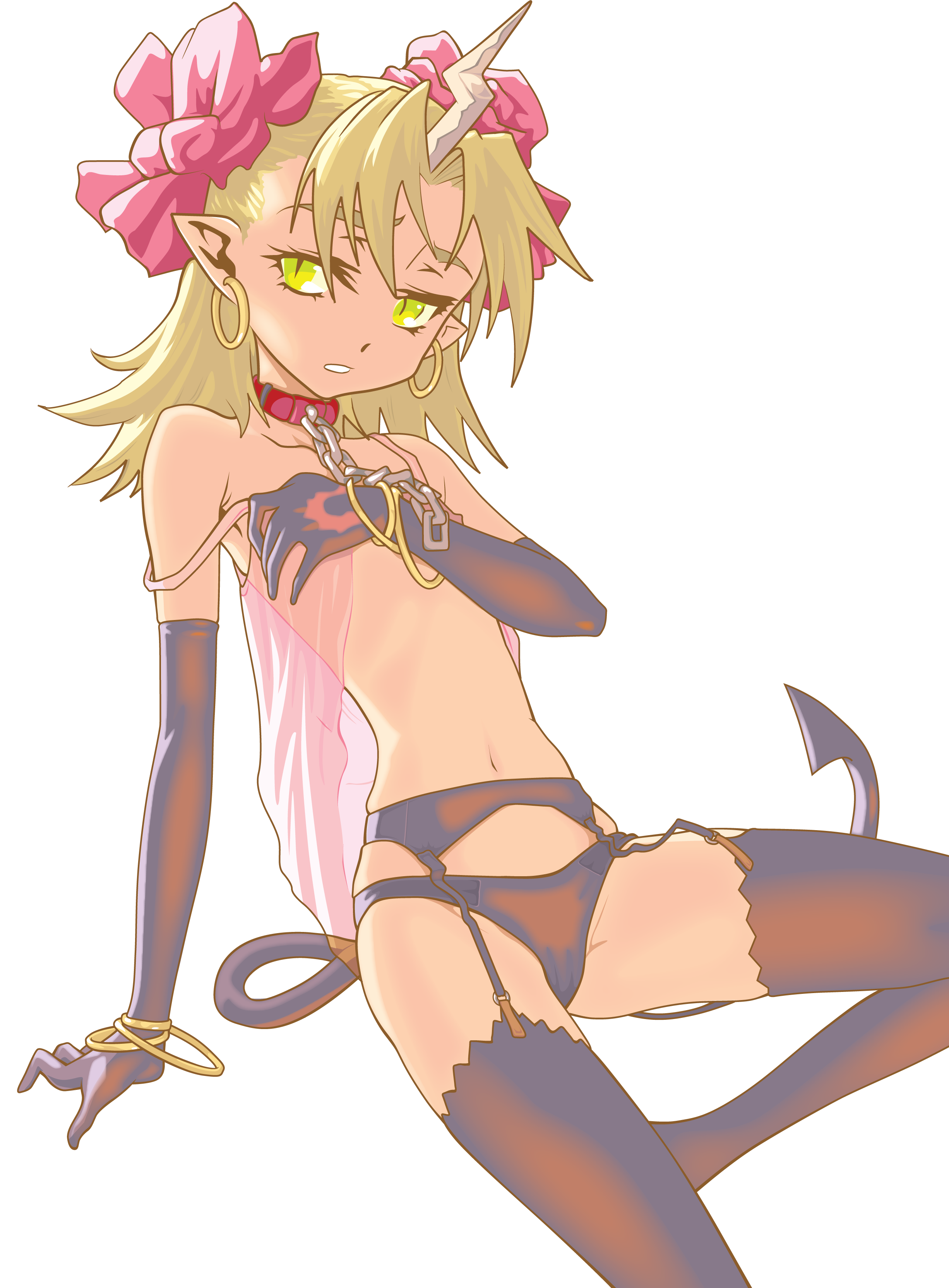 devil garter_belt lingerie mori_kotarou pantsu stockings tail thighhighs transparent_png vector_trace