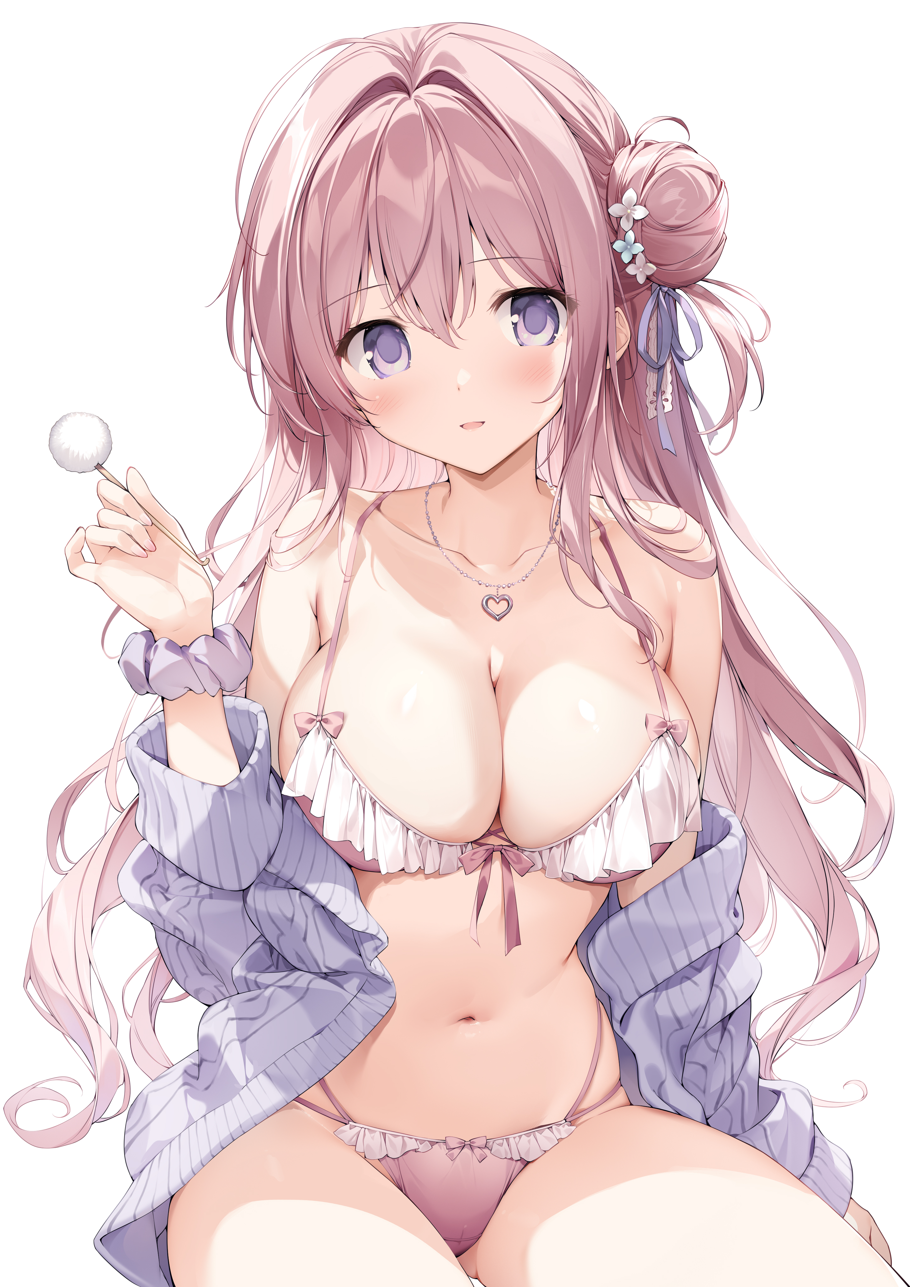 bikini karory open_shirt sweater swimsuits