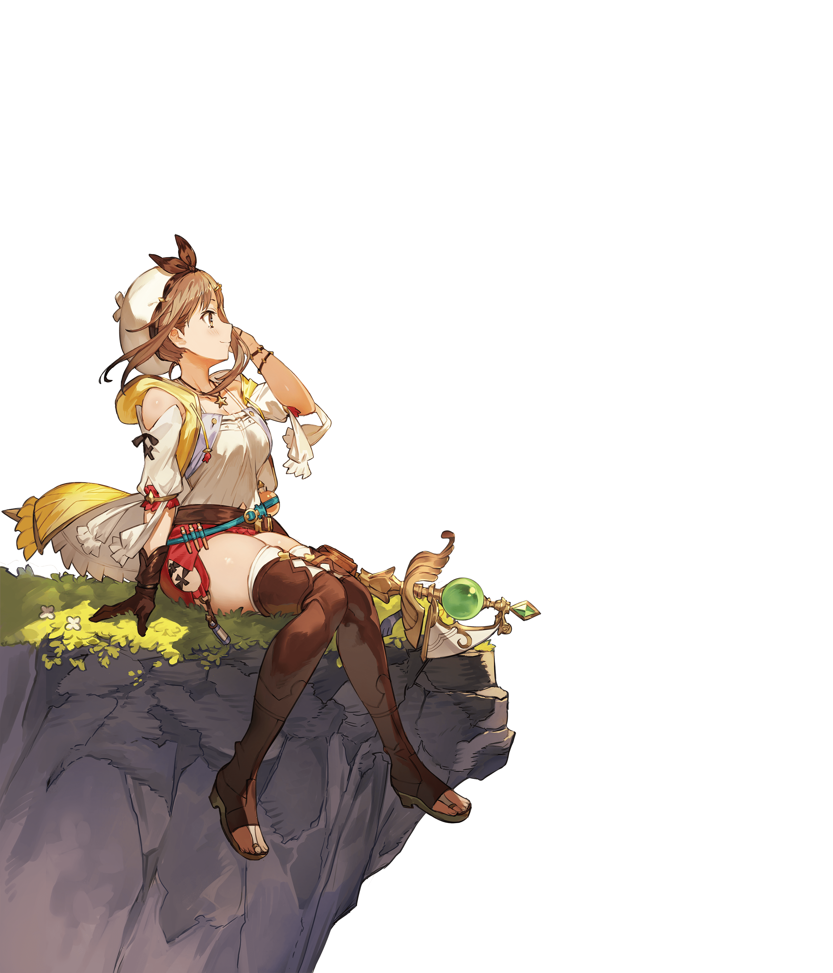 atelier atelier_ryza reisalin_stout thighhighs toridamono transparent_png weapon