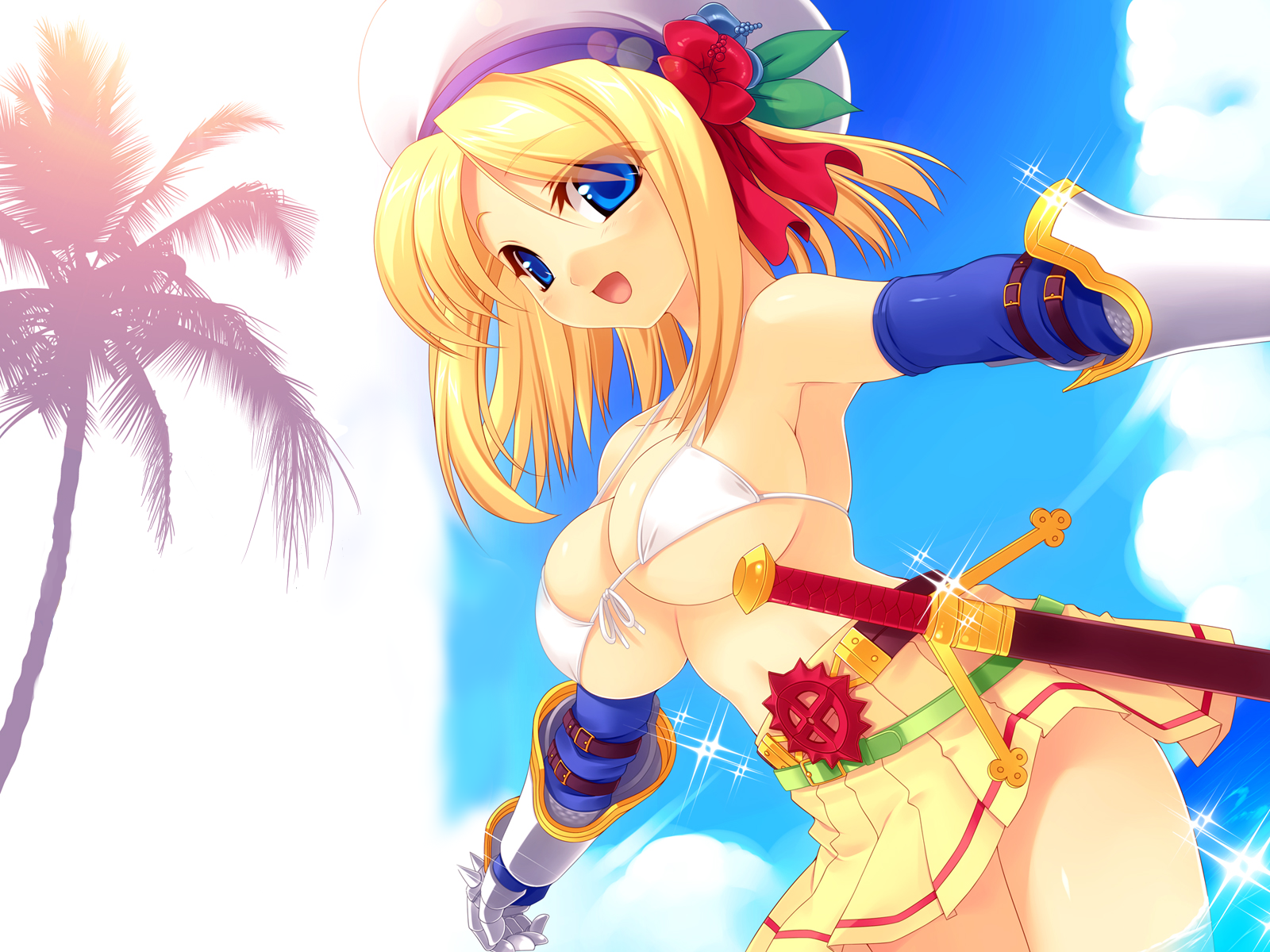 bikini_top cleavage kinoshita_ichi lord_knight ragnarok_online swimsuits sword wallpaper